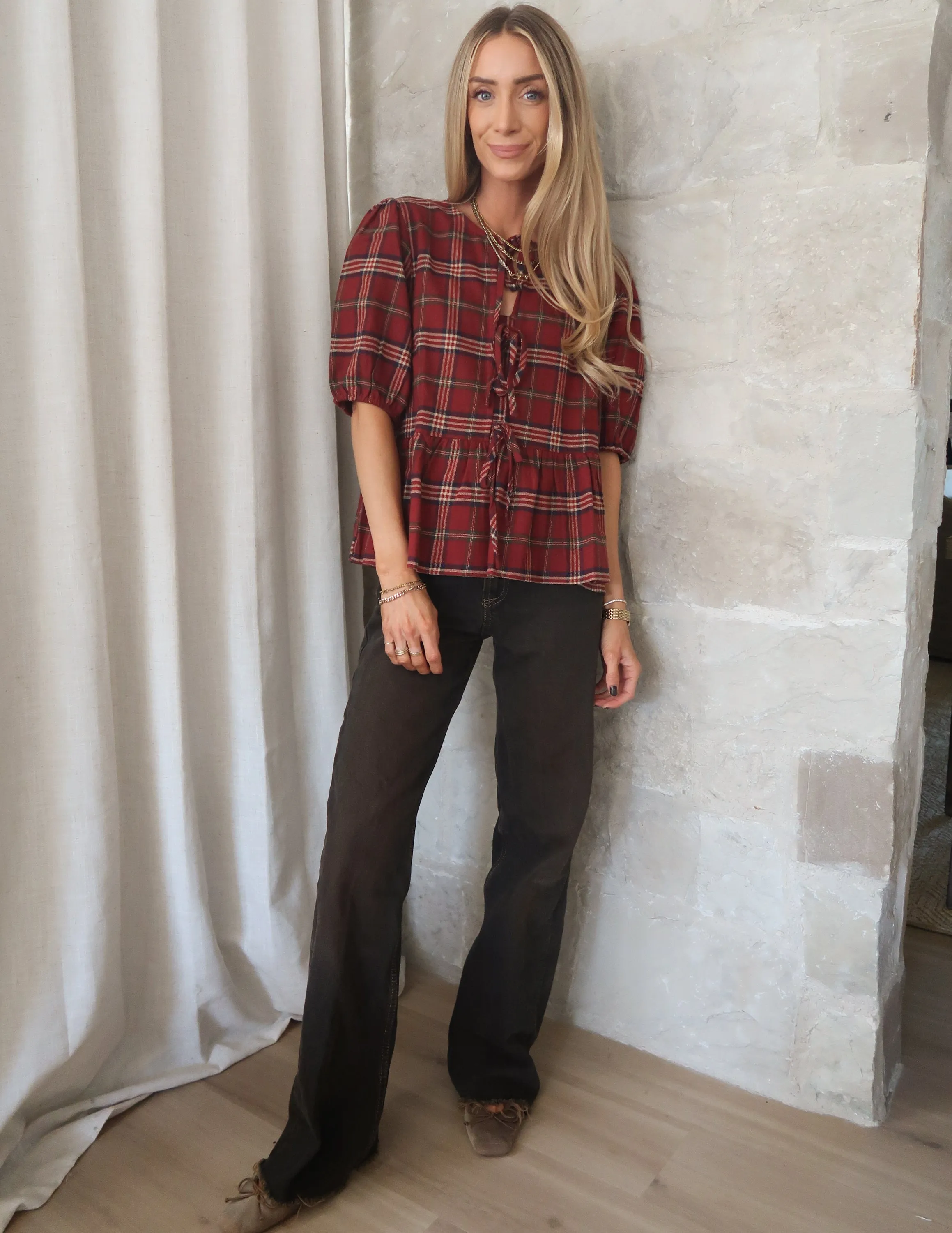 Ruby Plaid Top sold by Shop Stevie product image thumbnail 4