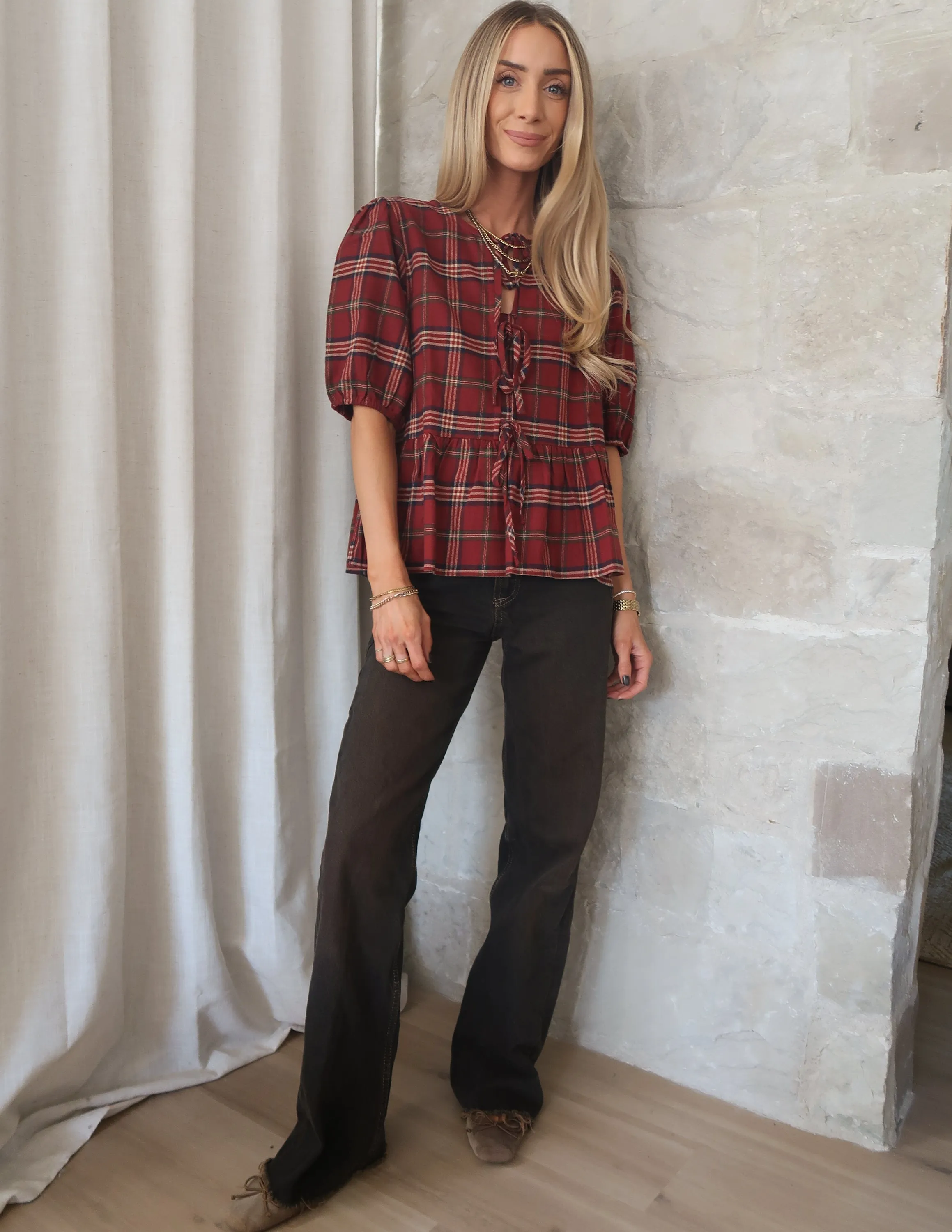 Ruby Plaid Top sold by Shop Stevie product image thumbnail 2