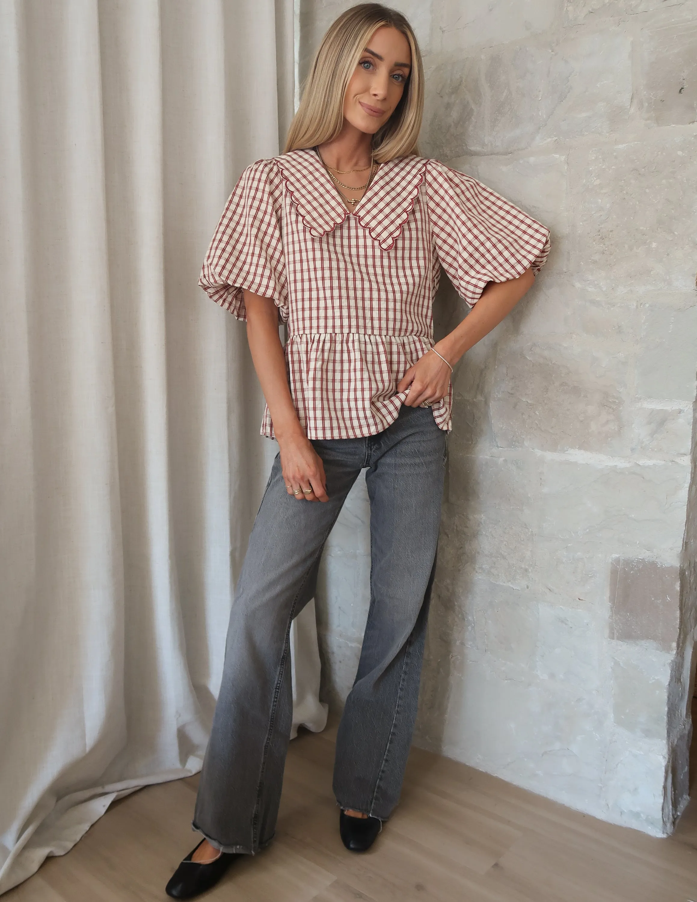 Macy Peplum Top sold by Shop Stevie product image thumbnail 2