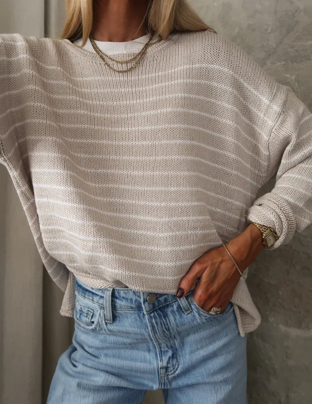 Rhythm Striped Sweater sold by Shop Stevie