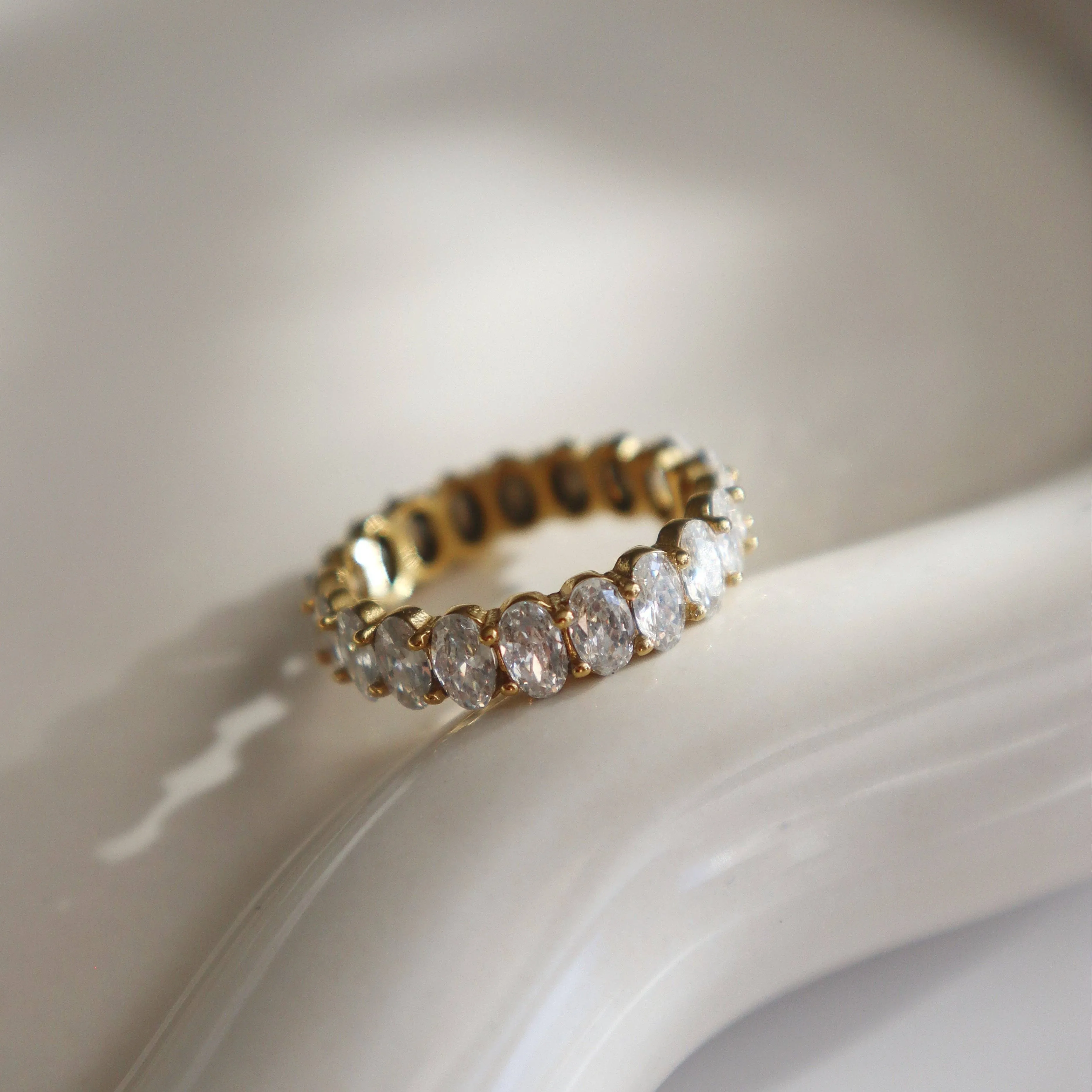 Oval Eternity Cz Ring sold by Shop Stevie product image thumbnail 3