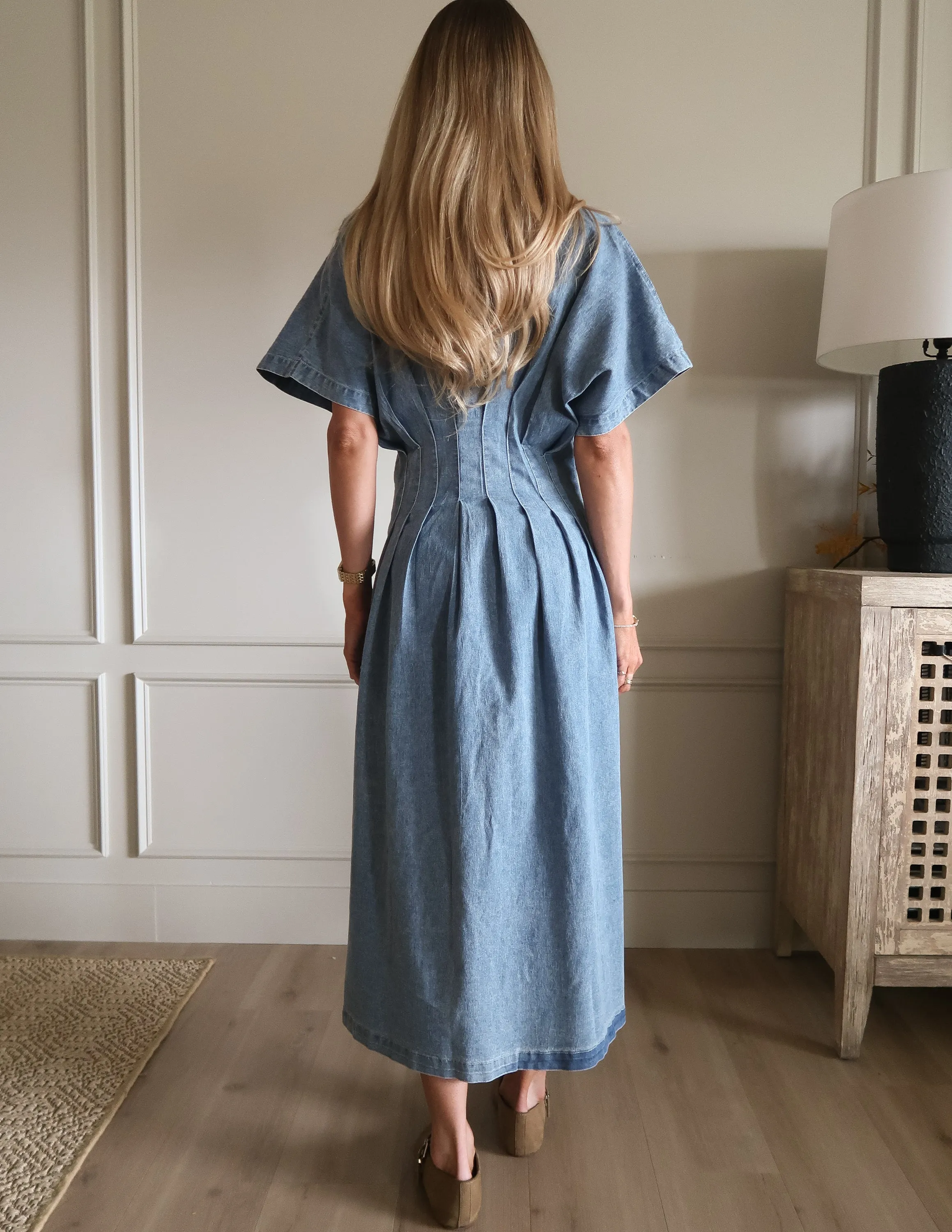 Everly Denim Midi Dress sold by Shop Stevie product image thumbnail 4