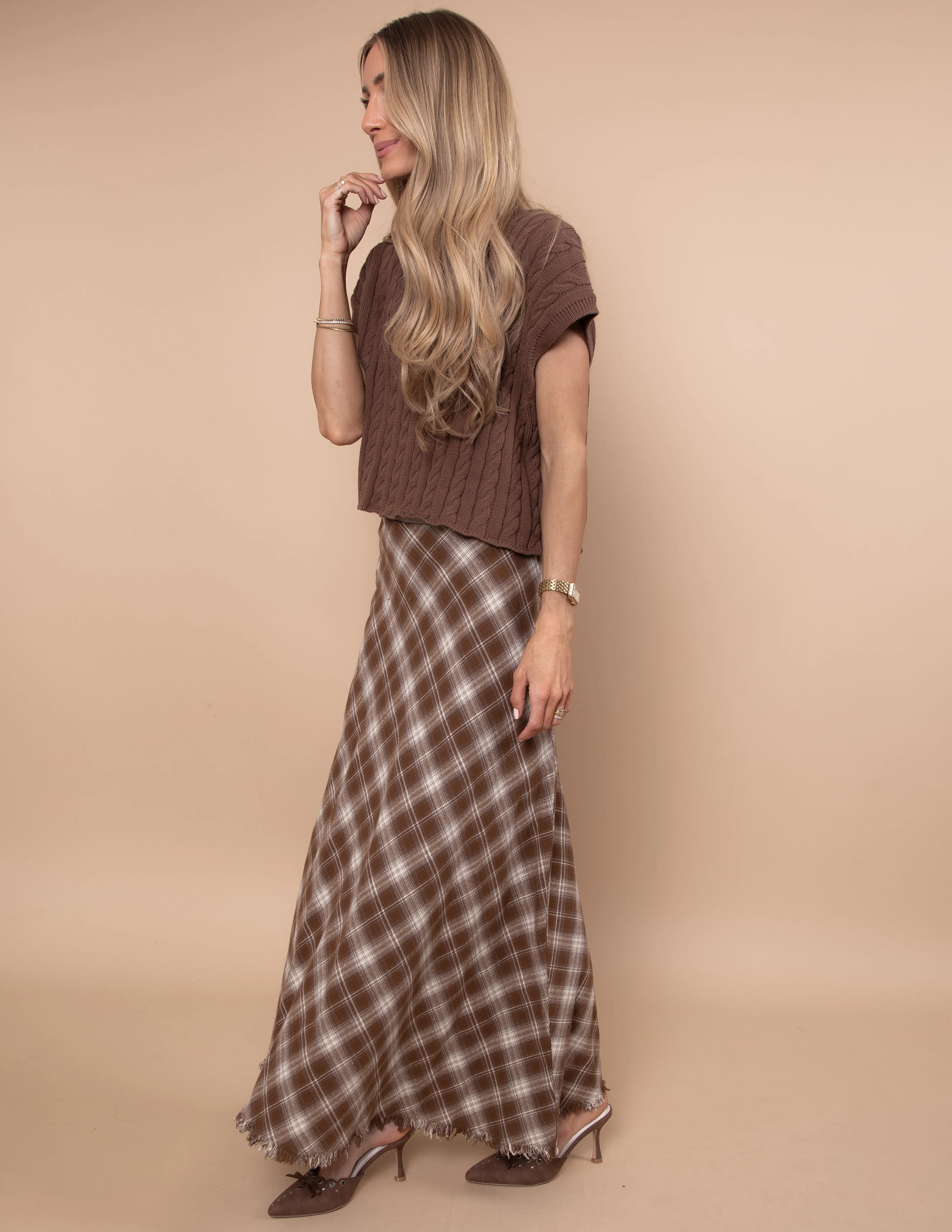 Autumn Grace Plaid Skirt sold by Shop Stevie product image thumbnail 3