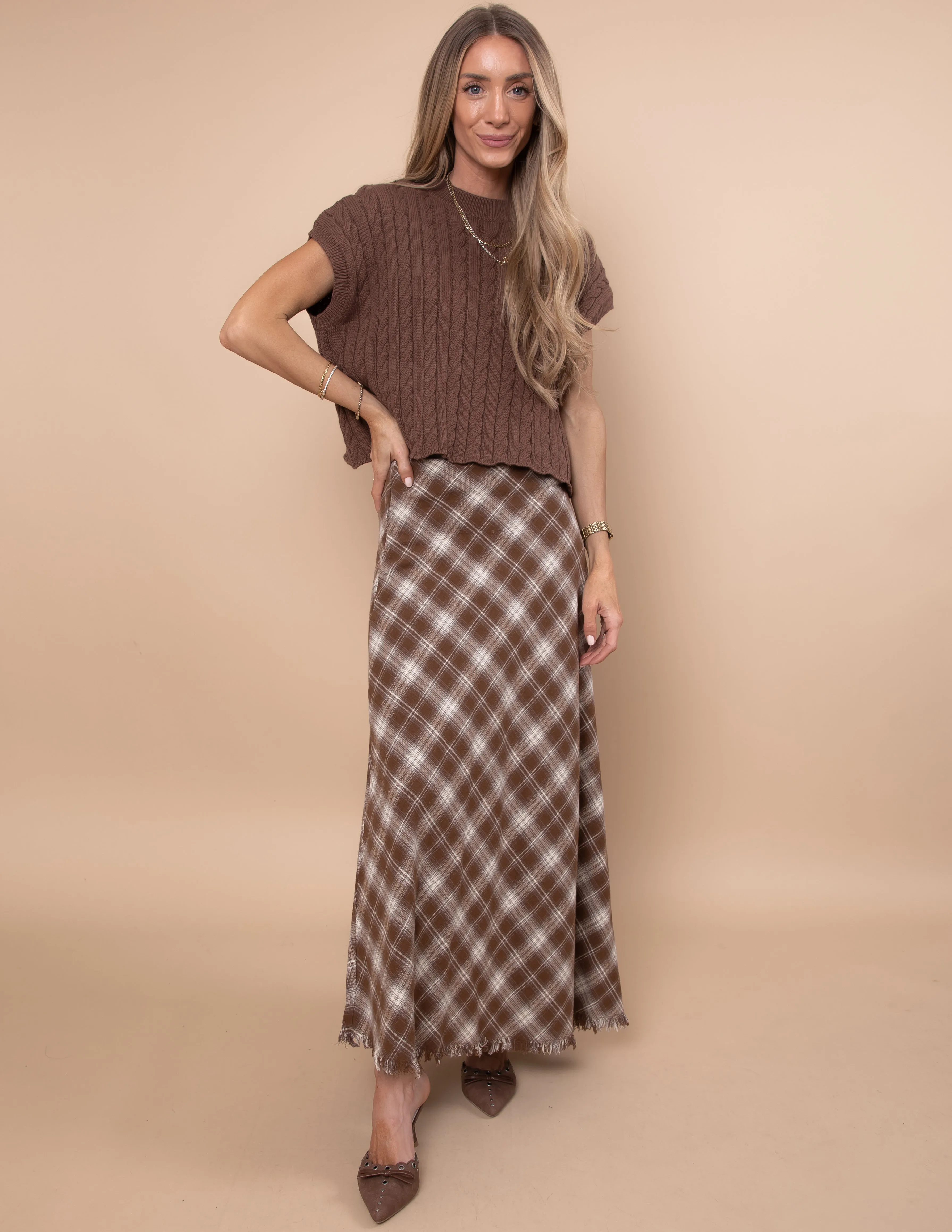 Autumn Grace Plaid Skirt sold by Shop Stevie product image thumbnail 2
