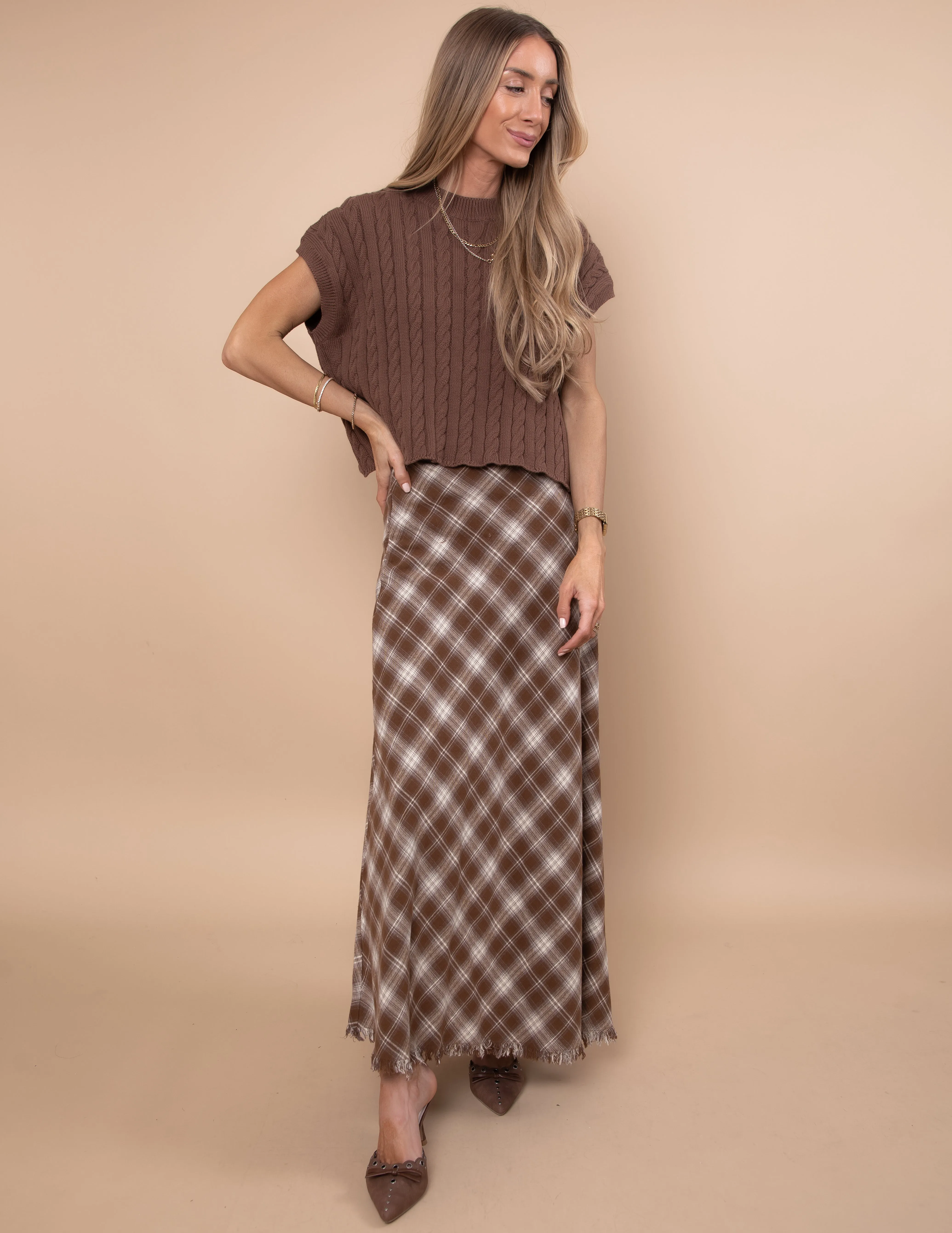 Autumn Grace Plaid Skirt sold by Shop Stevie
