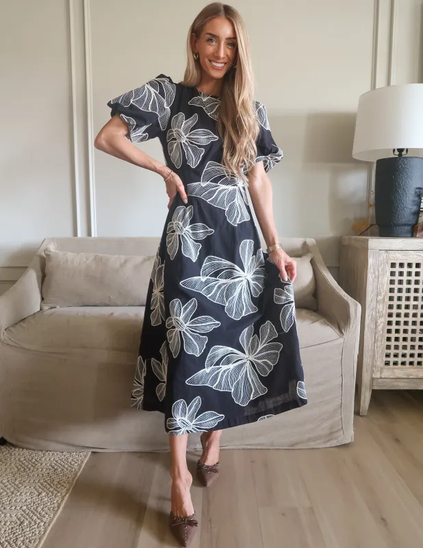 Florence Embroidered Midi  Dress sold by Shop Stevie