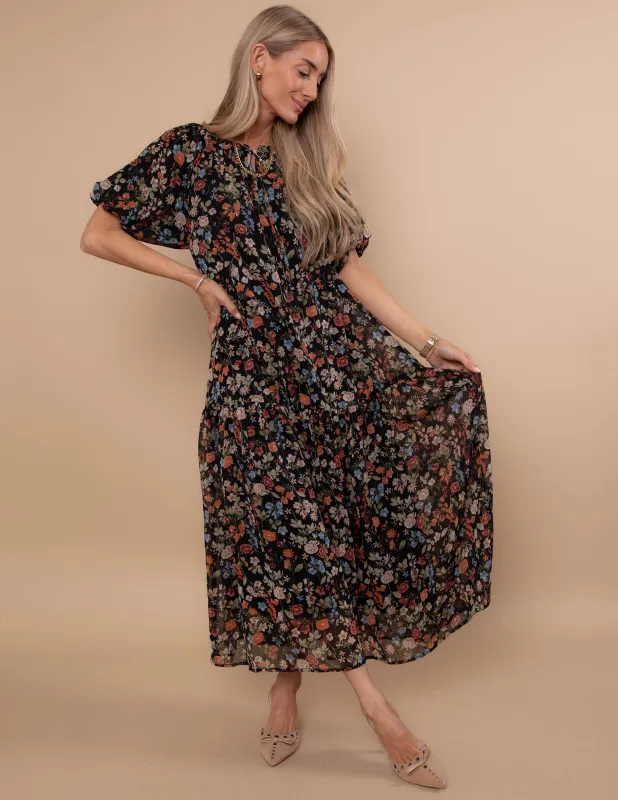 Charmed Floral Midi Dress sold by Shop Stevie