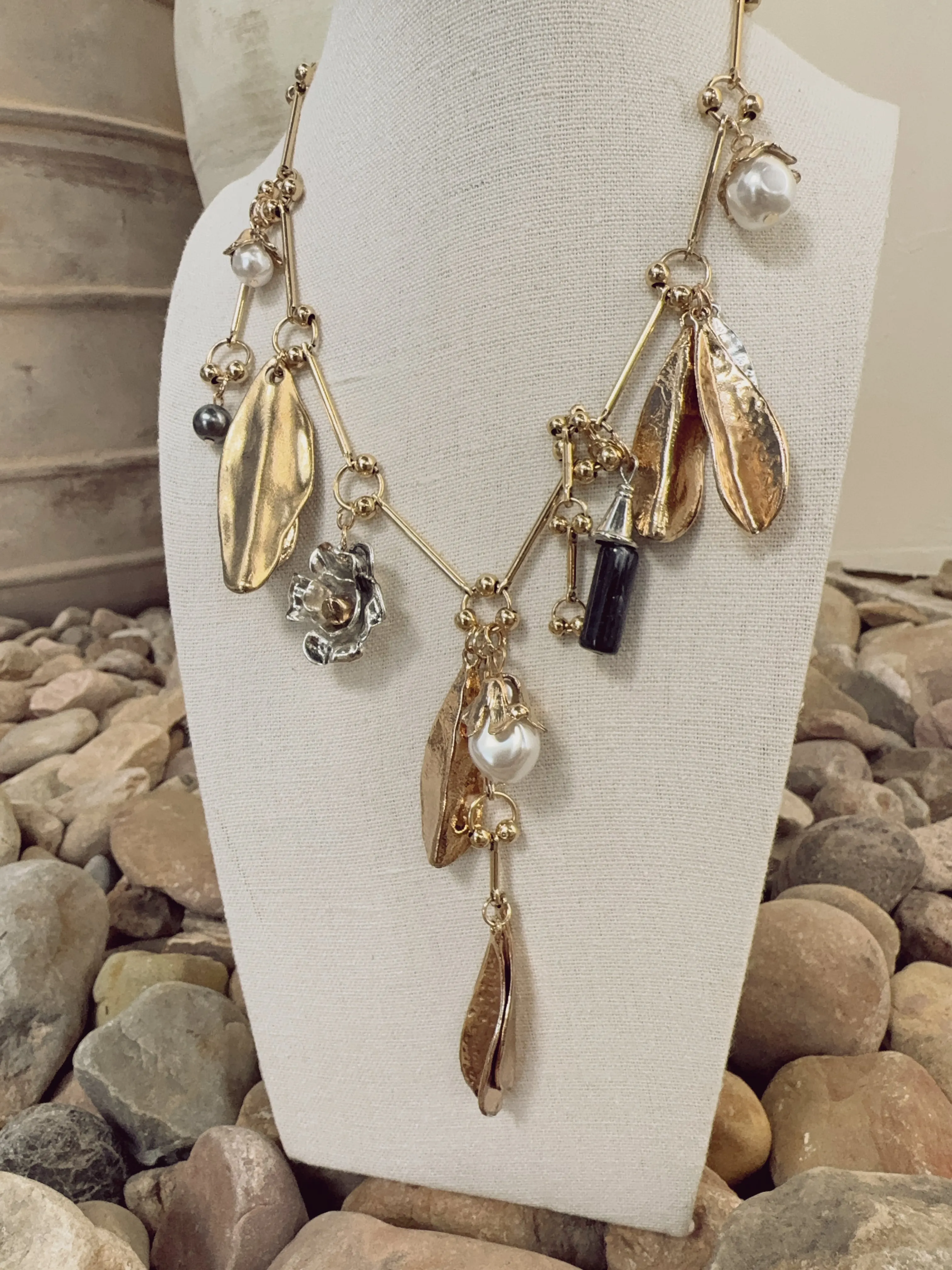 Leaf Statement Necklace sold by Shop Stevie product image thumbnail 2