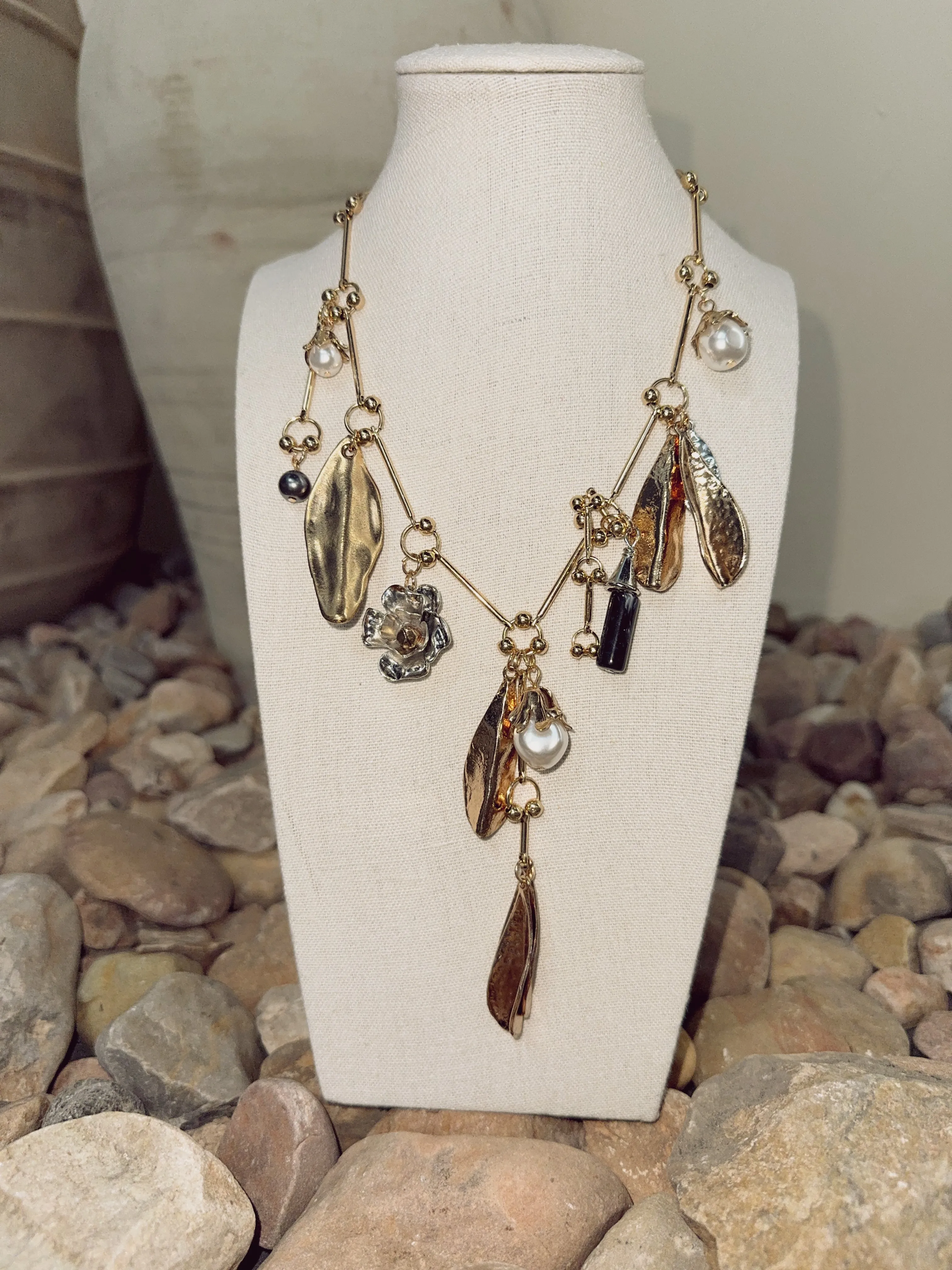 Leaf Statement Necklace sold by Shop Stevie product image thumbnail 3