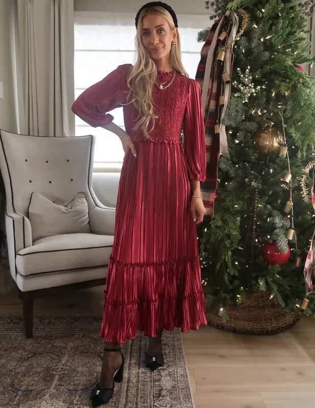 Holly Pleated Dress sold by Shop Stevie