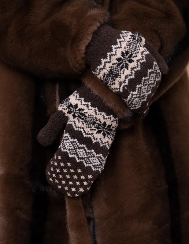 Thick Jacquard Weave Mitten sold by Shop Stevie