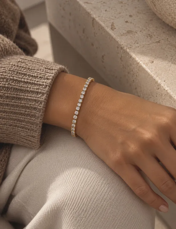 Delicate Tennis Bracelet made by Shop Stevie