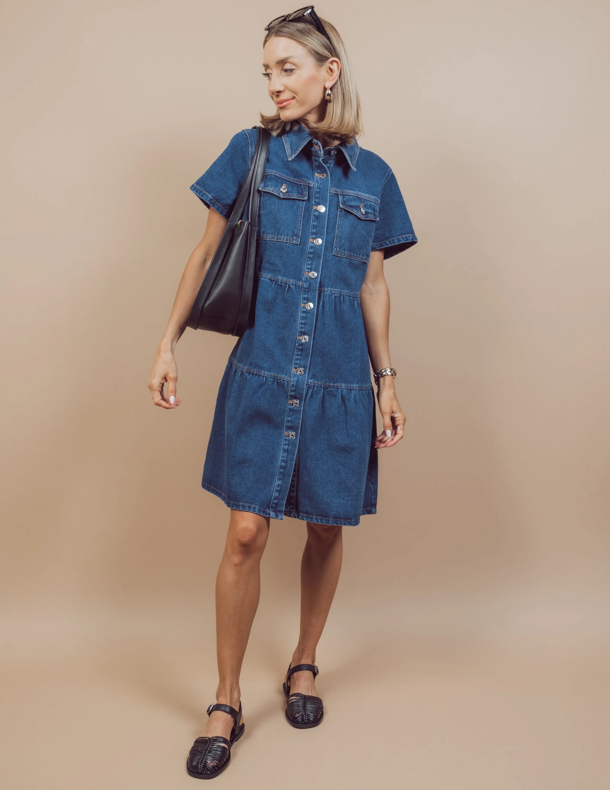 Evianna Denim Dress sold by Shop Stevie product image thumbnail 4