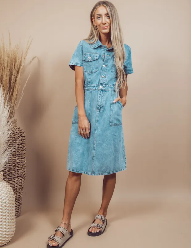 Darla Denim Dress sold by Shop Stevie