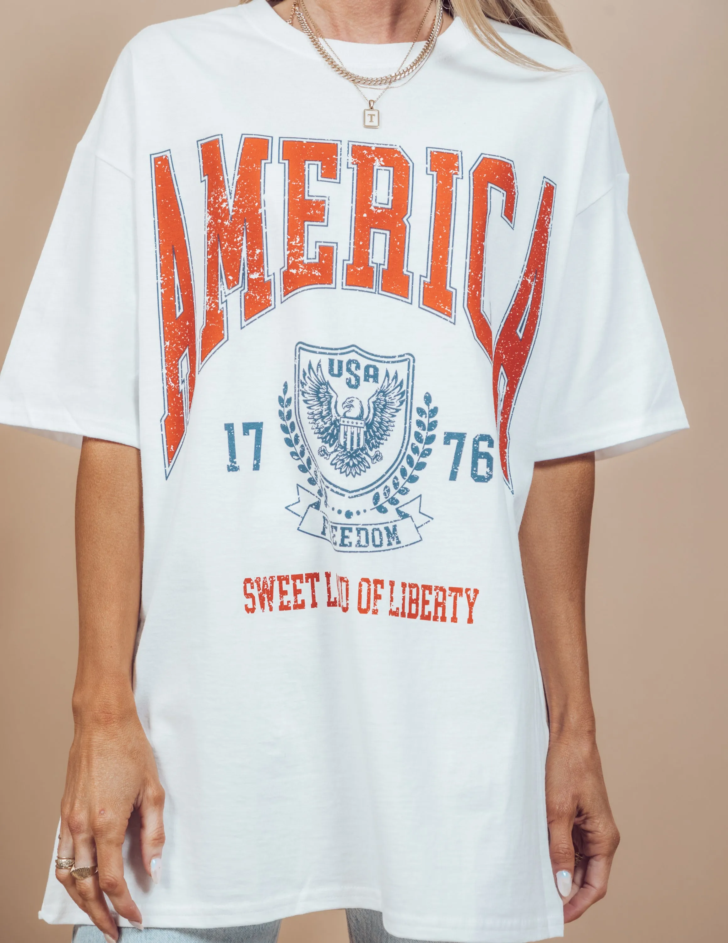 Sweet Land of Liberty Graphic Tee sold by Shop Stevie product image thumbnail 4