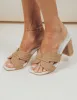 Santiago Raffia Heels sold by Shop Stevie