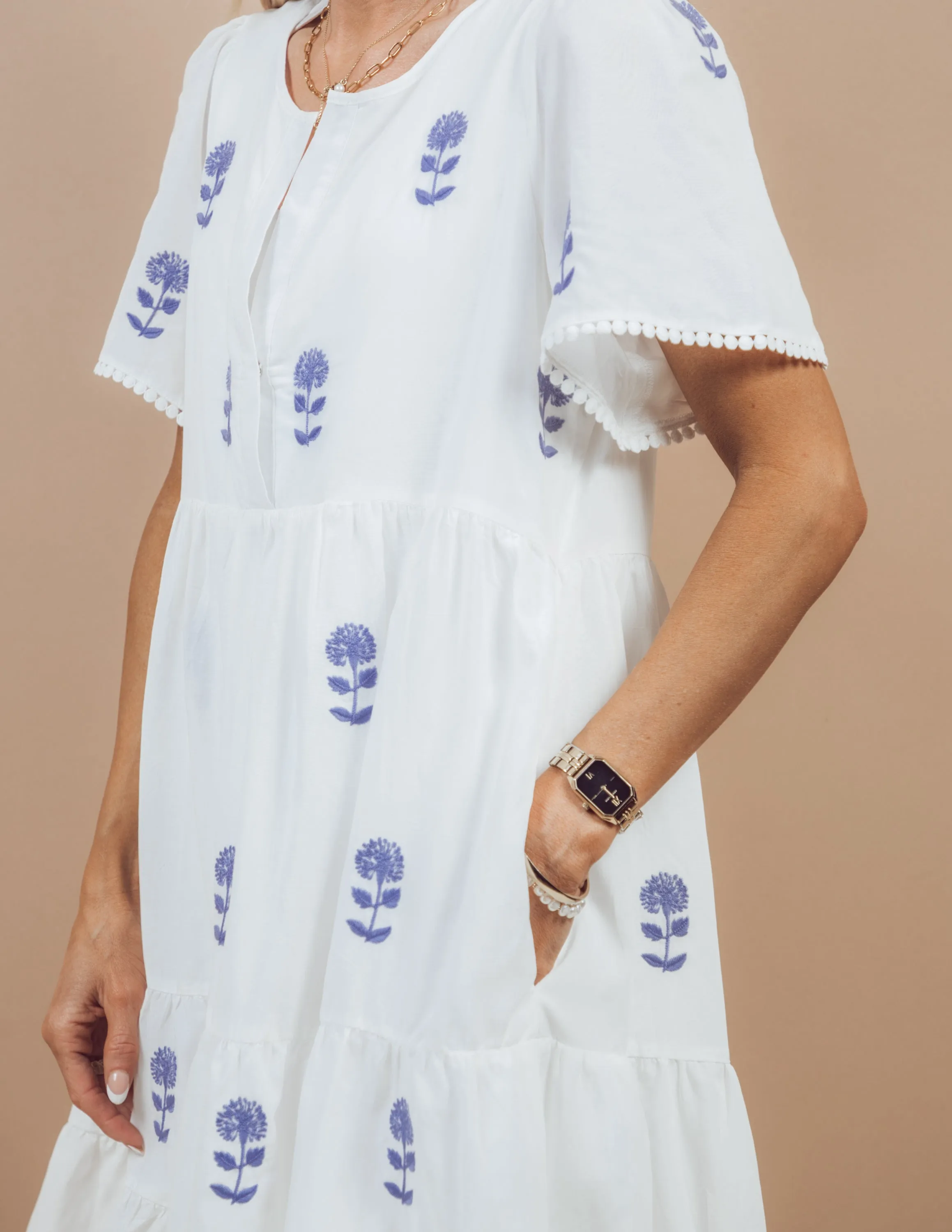 Alina Embroidered Dress sold by Shop Stevie product image thumbnail 5