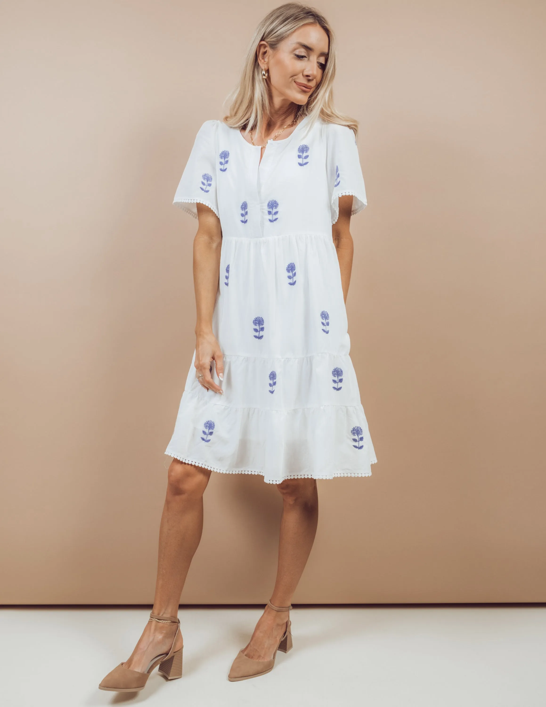 Alina Embroidered Dress sold by Shop Stevie product image thumbnail 3