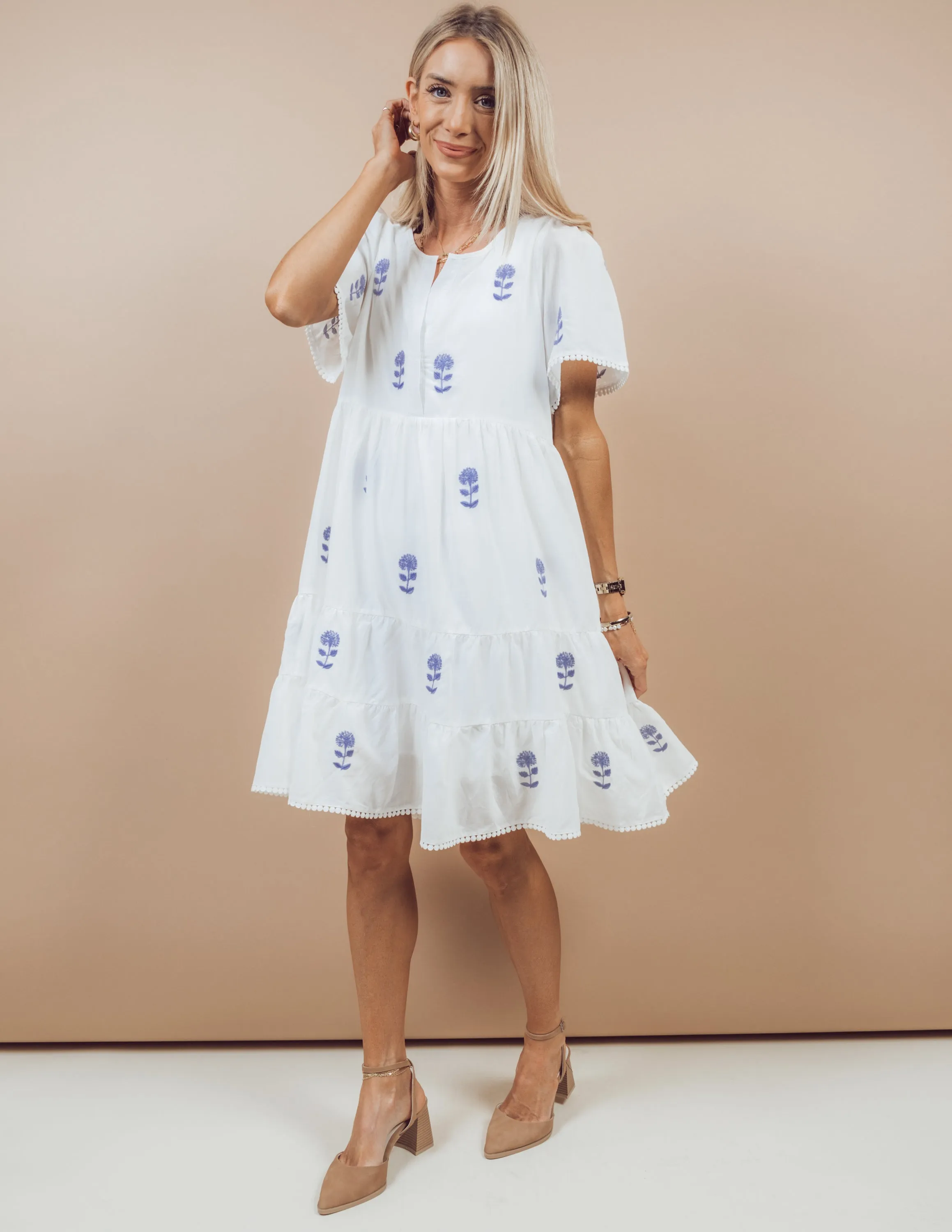 Alina Embroidered Dress sold by Shop Stevie product image thumbnail 2