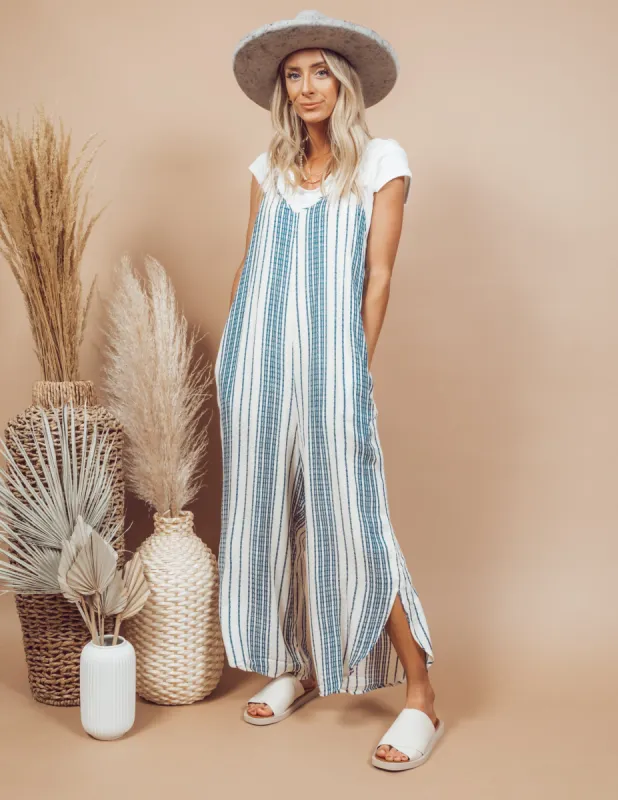 Stella Striped Jumpsuit sold by Shop Stevie