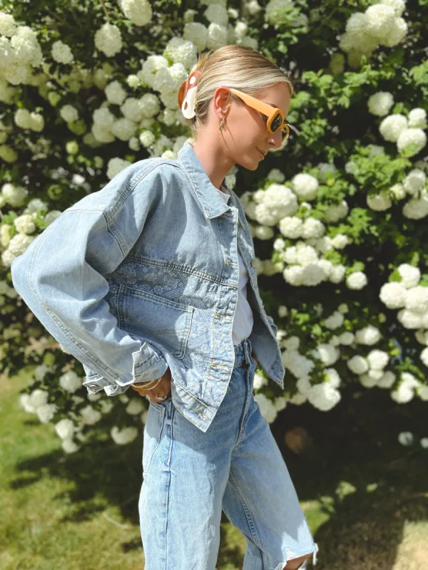 Rydel Denim Jacket in Paisley sold by Shop Stevie