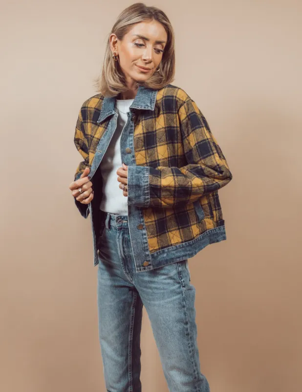 Kylyn Plaid Denim Jacket *COMING SOON* sold by Shop Stevie