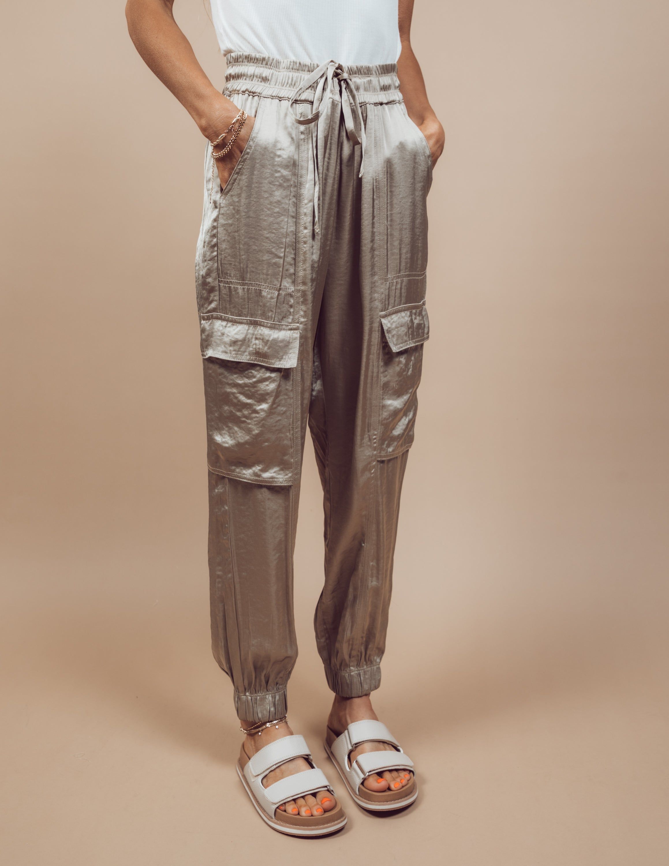 Katherine Satin Cargo Pants sold by Shop Stevie product image thumbnail 2