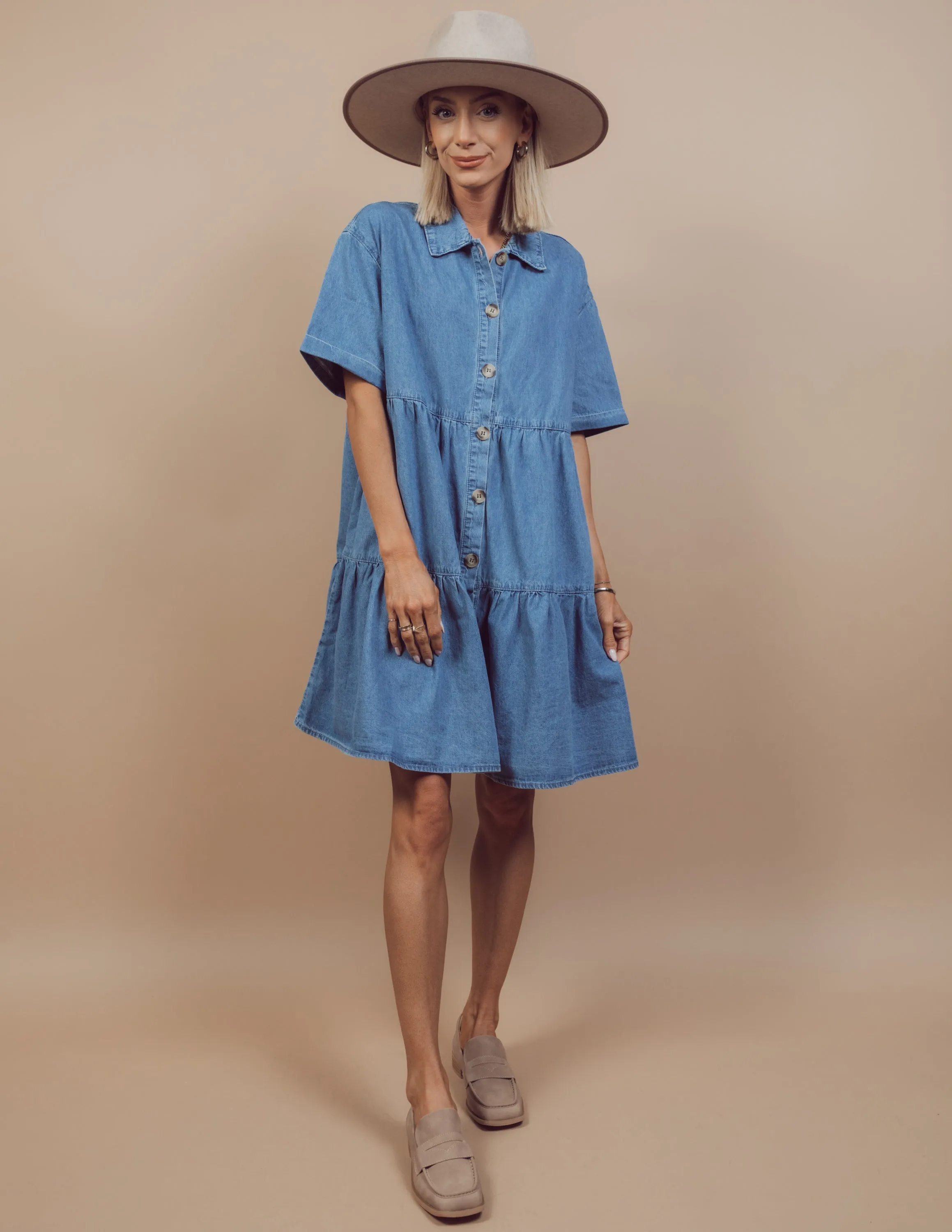 Chantal Button Down Denim Dress sold by Shop Stevie product image thumbnail 2