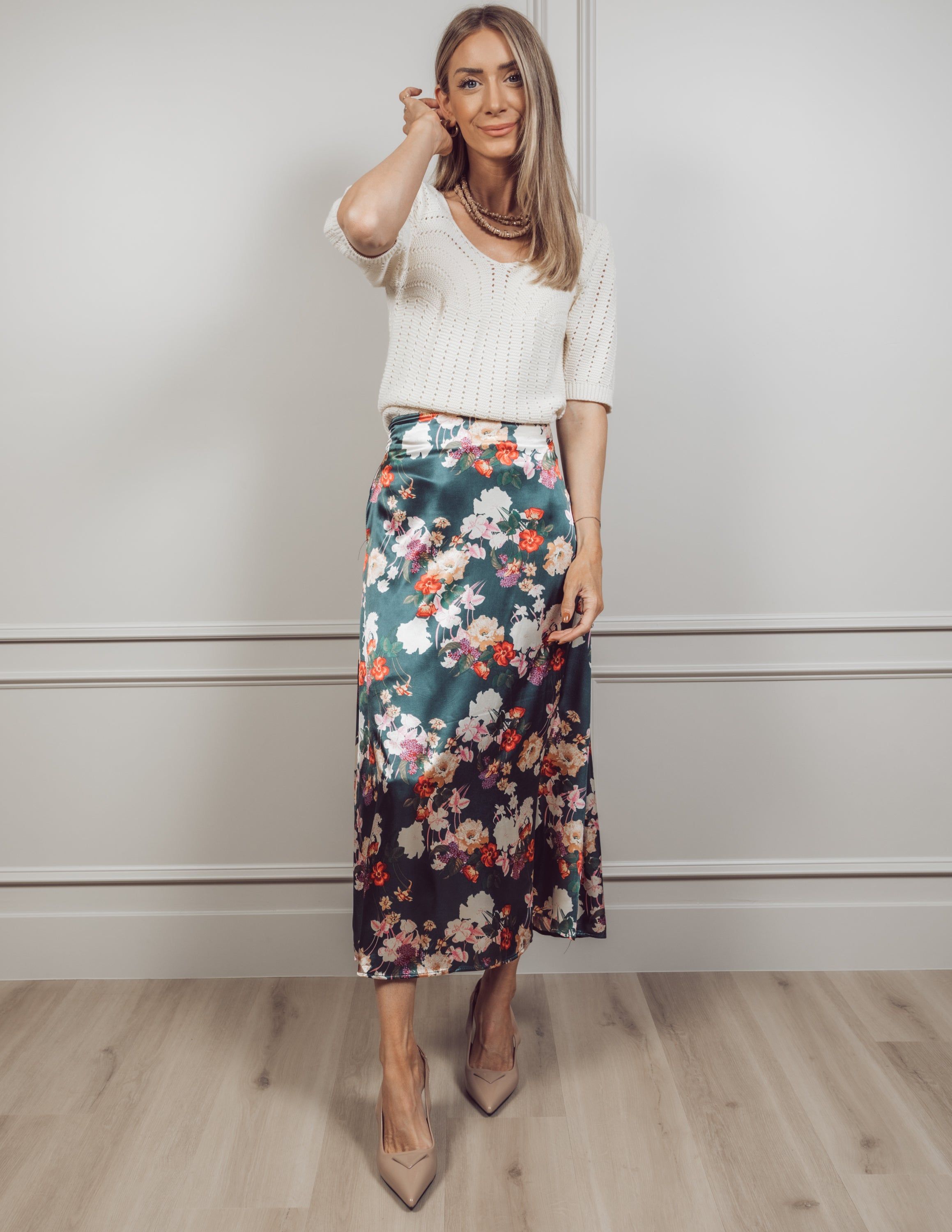 Camryn Floral Midi Skirt sold by Shop Stevie product image thumbnail 3