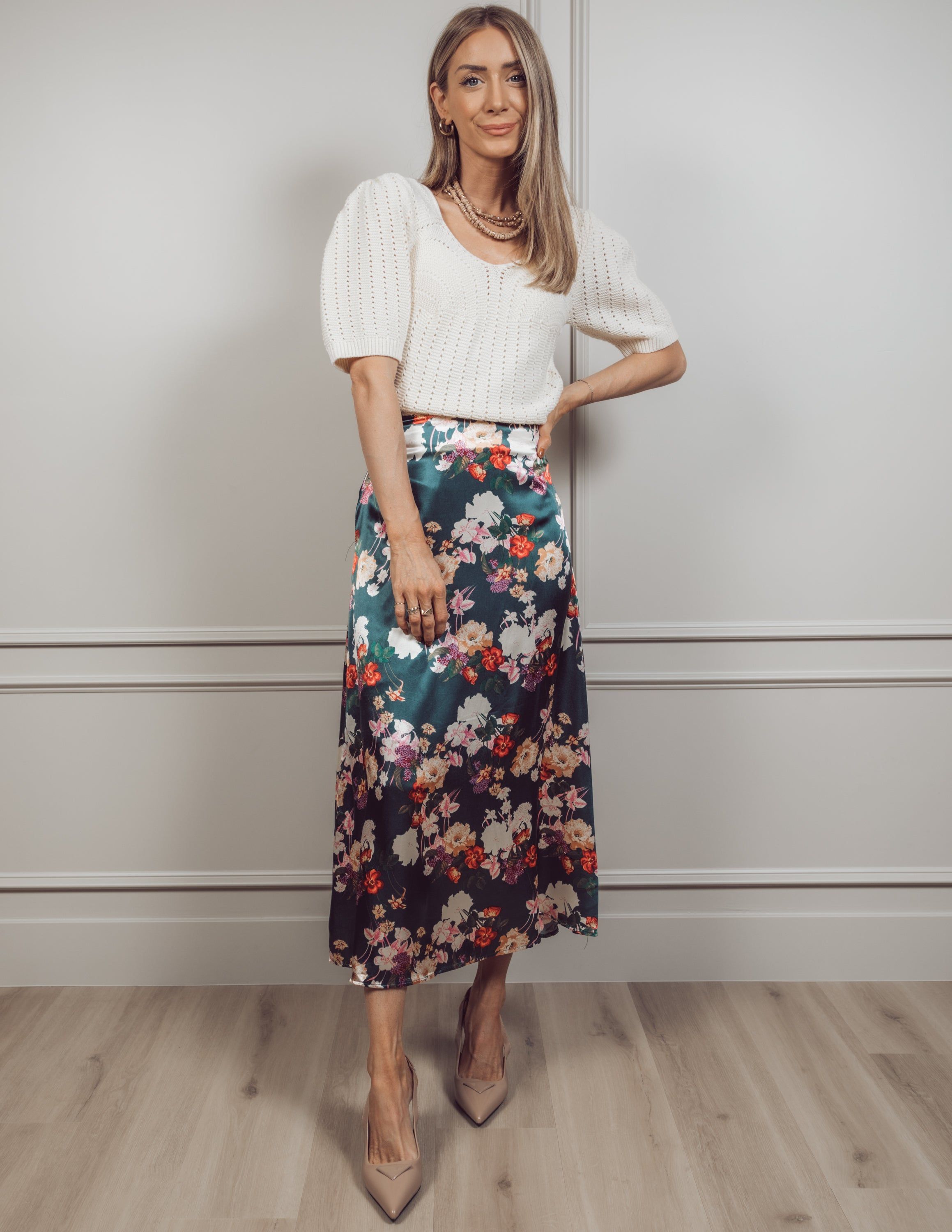 Camryn Floral Midi Skirt sold by Shop Stevie product image thumbnail 2