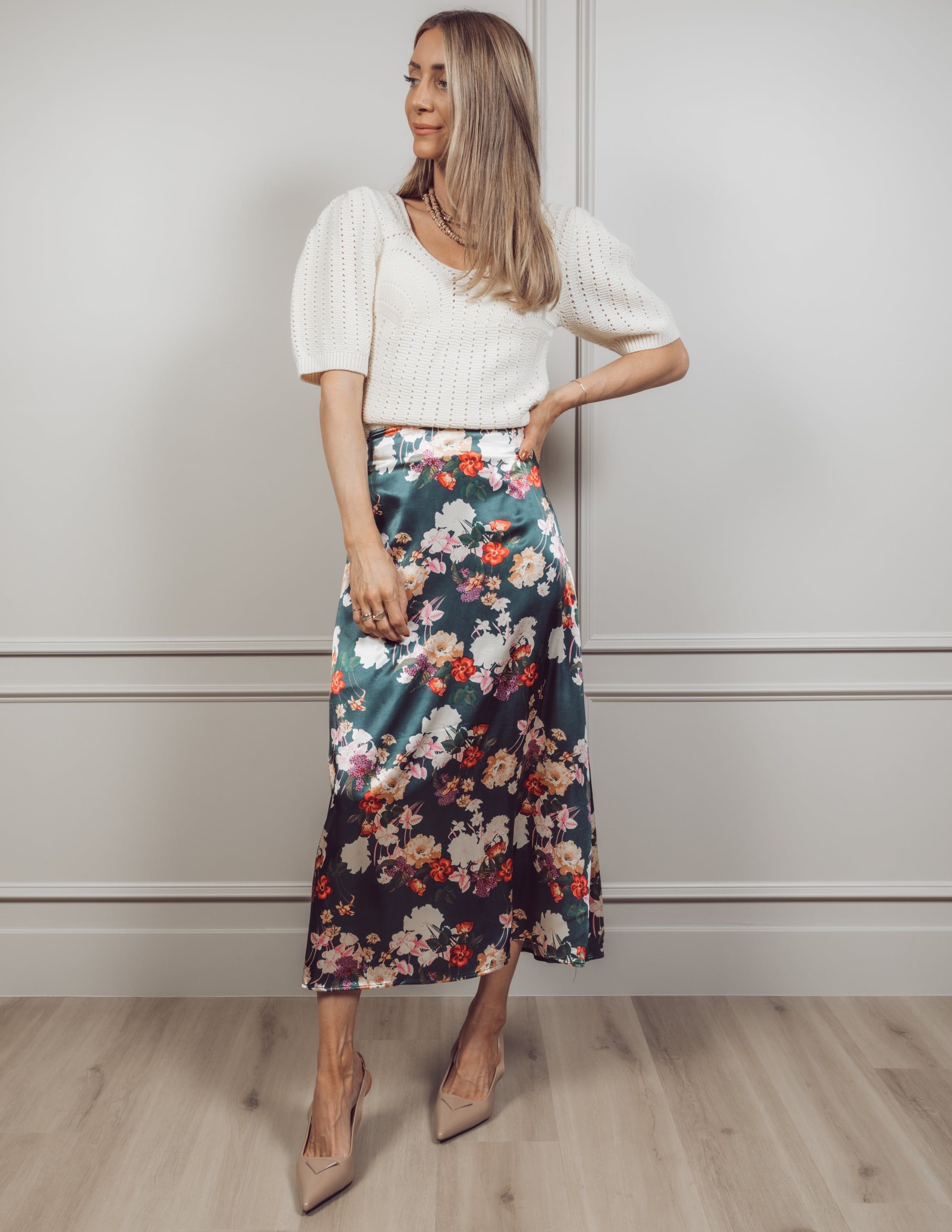 Camryn Floral Midi Skirt sold by Shop Stevie product image thumbnail 4