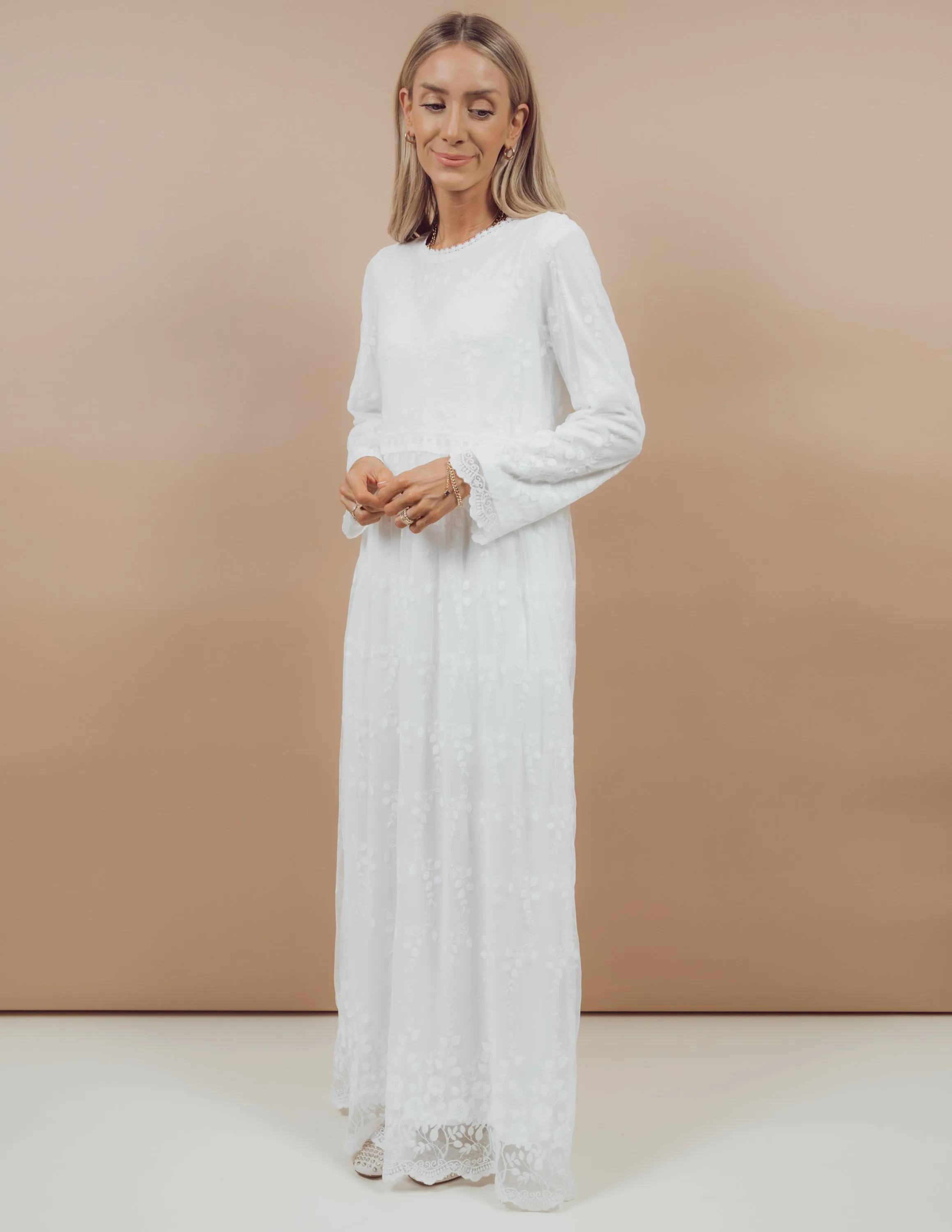 Leighton Embroidered Temple Dress sold by Shop Stevie