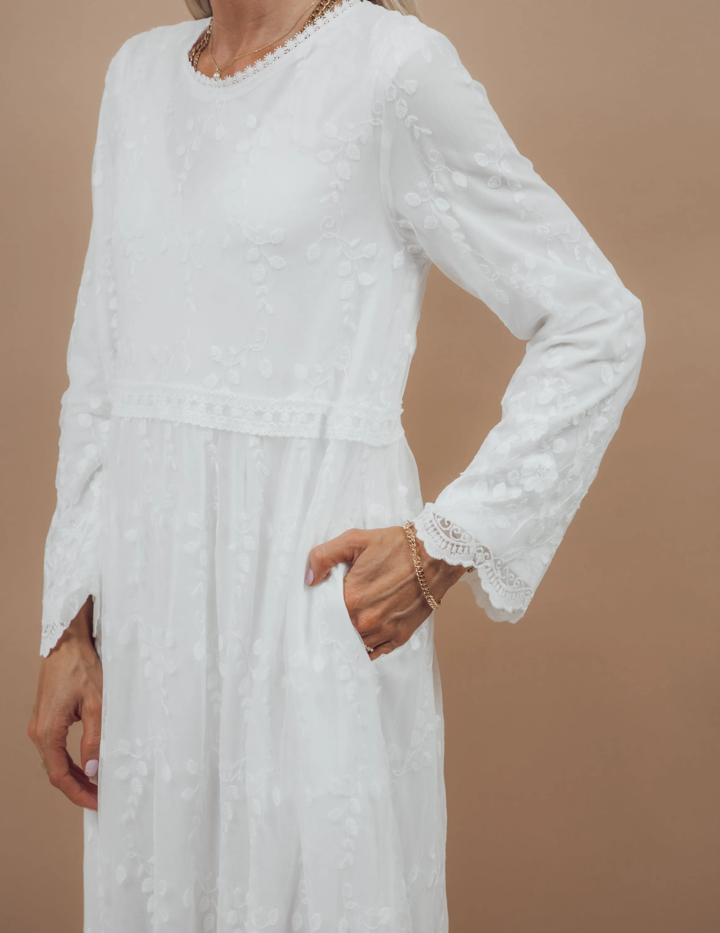 Leighton Embroidered Temple Dress sold by Shop Stevie product image thumbnail 4