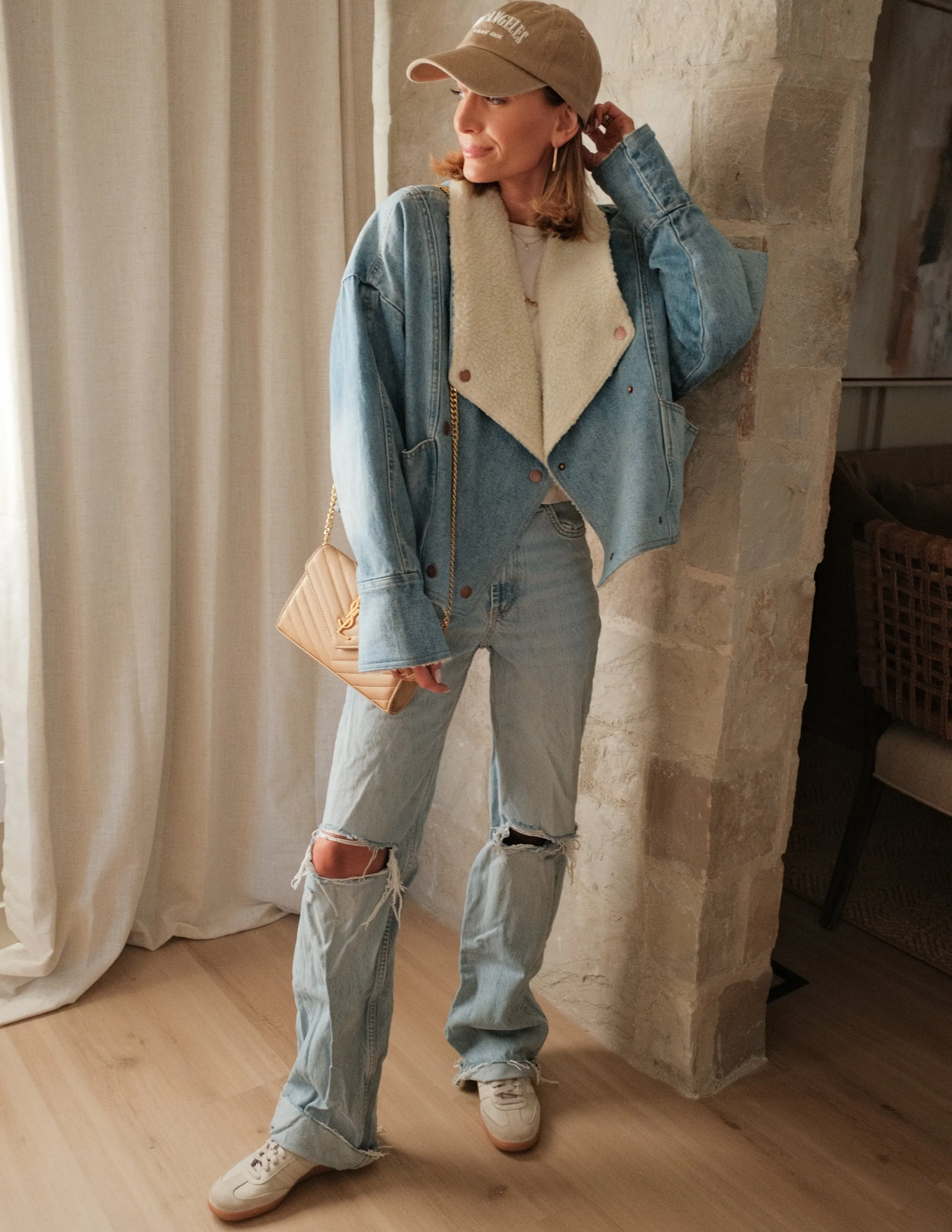 Sutton Sherpa Lined Denim Jacket sold by Shop Stevie product image thumbnail 3