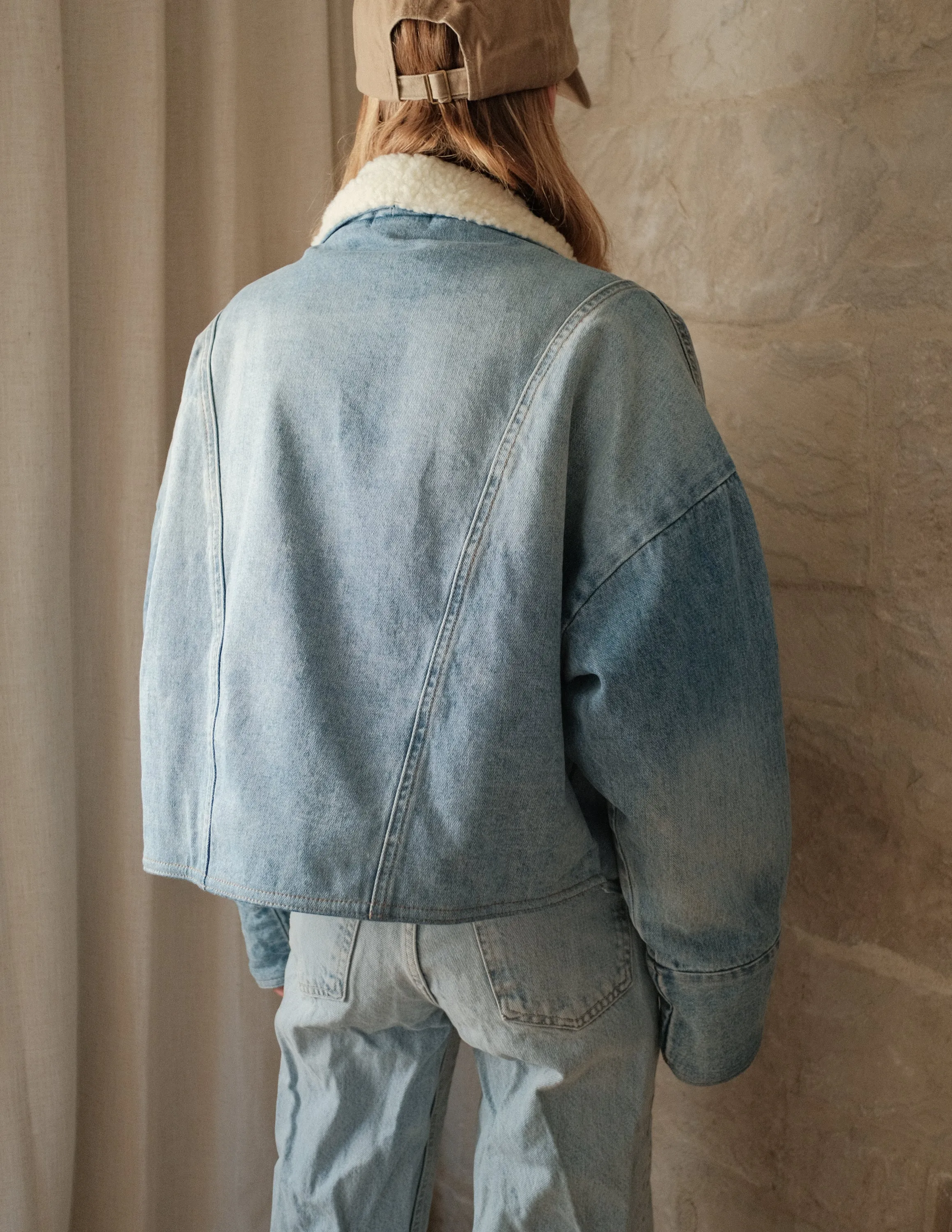 Sutton Sherpa Lined Denim Jacket sold by Shop Stevie product image thumbnail 5