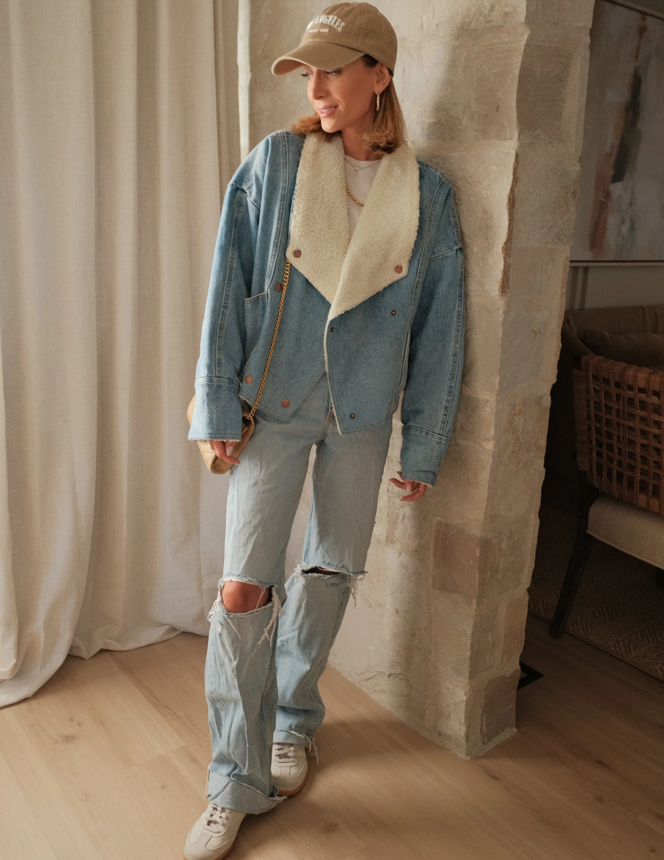 Sutton Sherpa Lined Denim Jacket sold by Shop Stevie