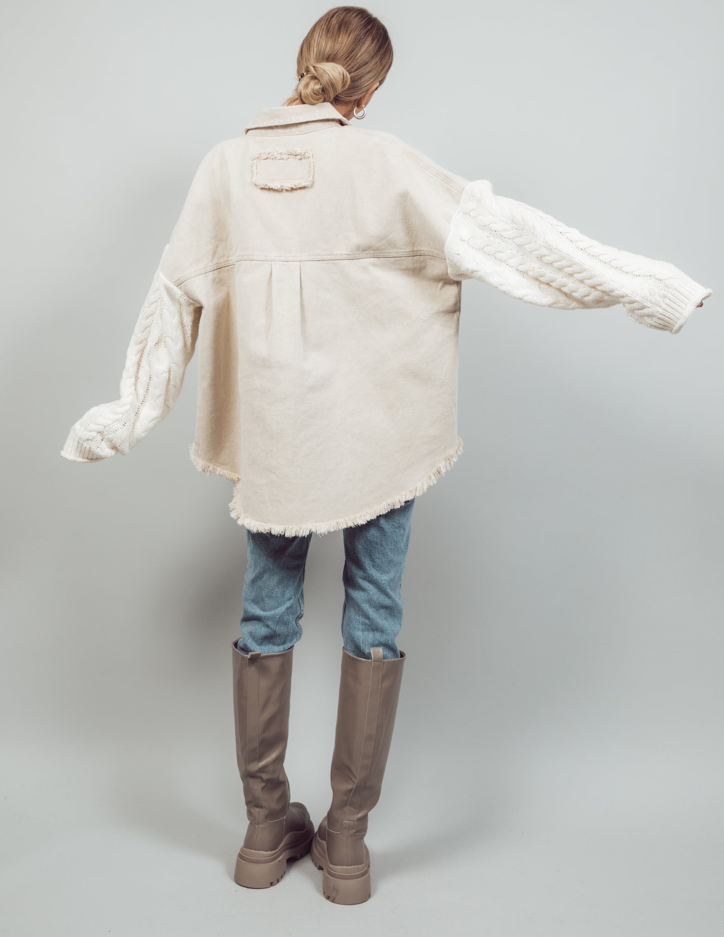 Tyler Overshirt in Beige sold by Shop Stevie product image thumbnail 4