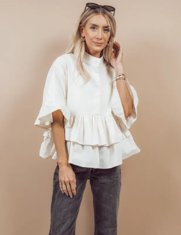 Addie Ruffle Top sold by Shop Stevie