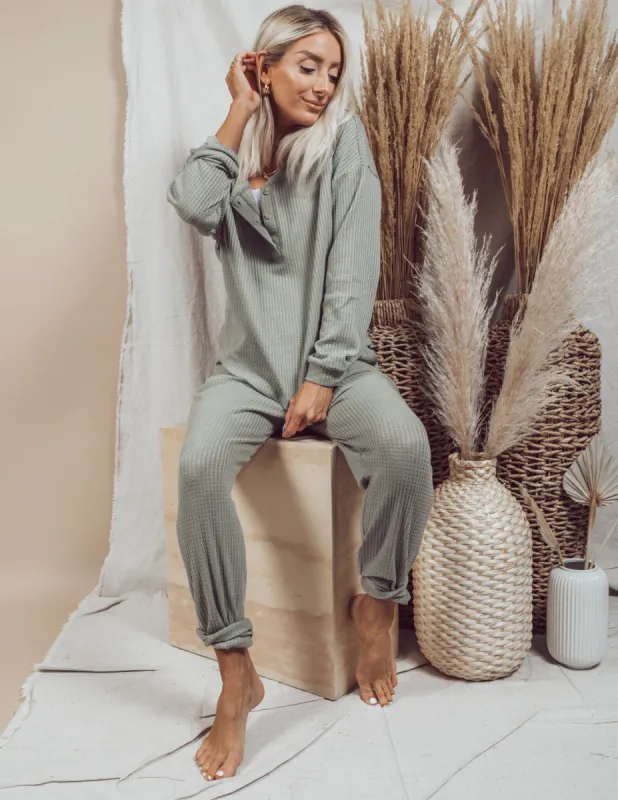 Francesca Two Piece Waffle Knit Set sold by Shop Stevie