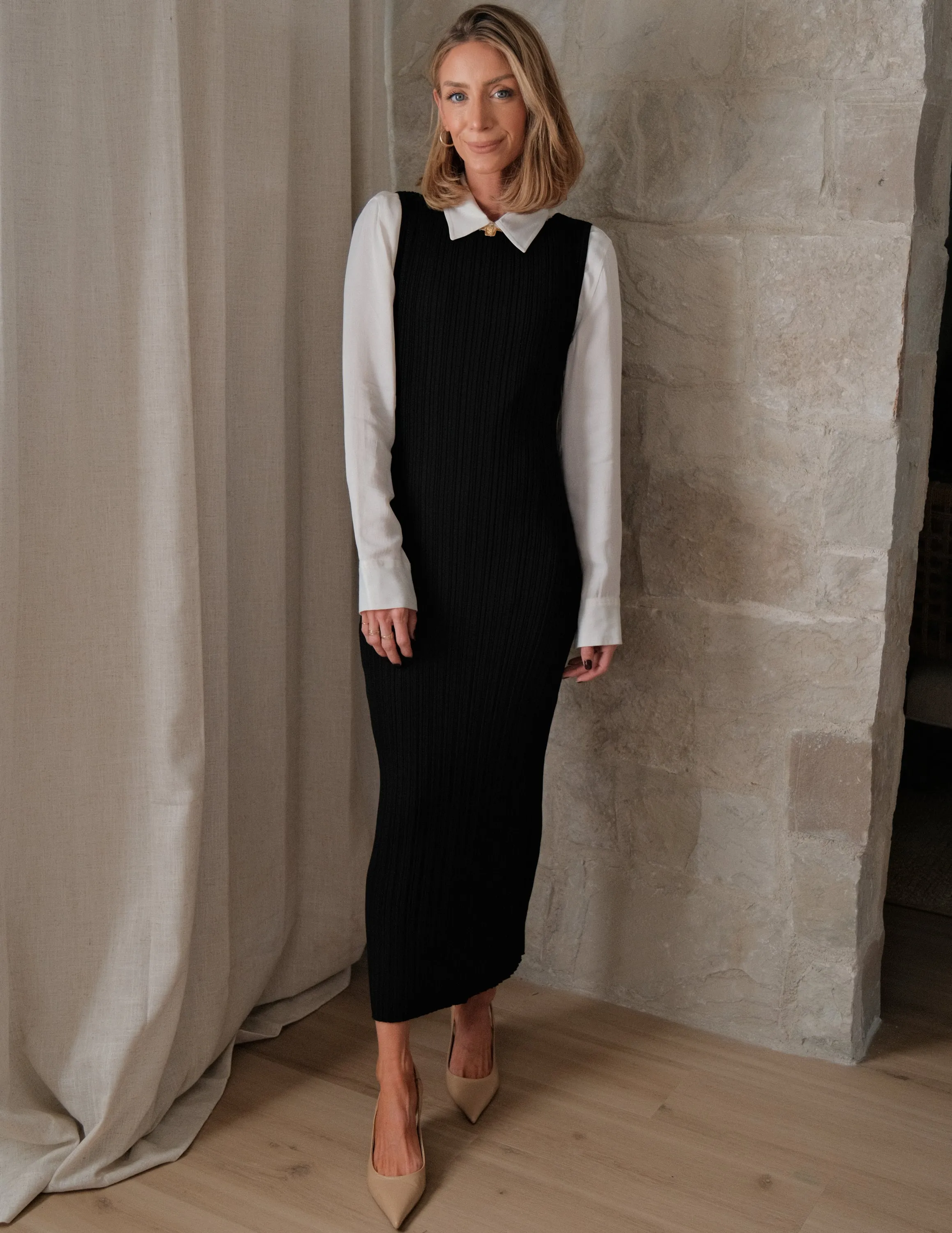 Emaline Ribbed Knit Dress sold by Shop Stevie product image thumbnail 2