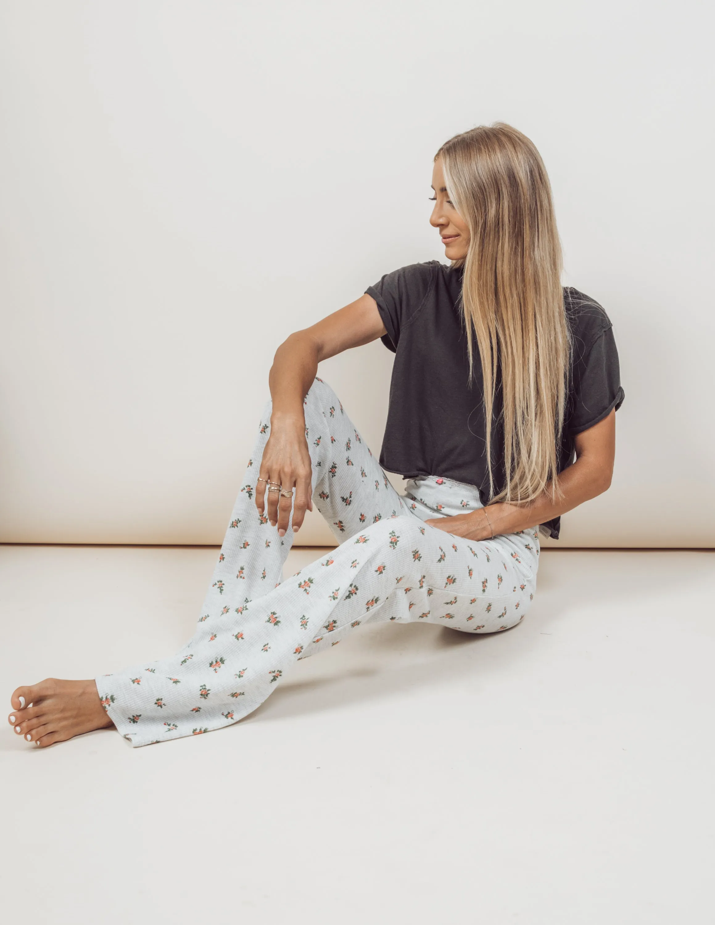 Rosie Floral Lounge Pants sold by Shop Stevie product image thumbnail 3