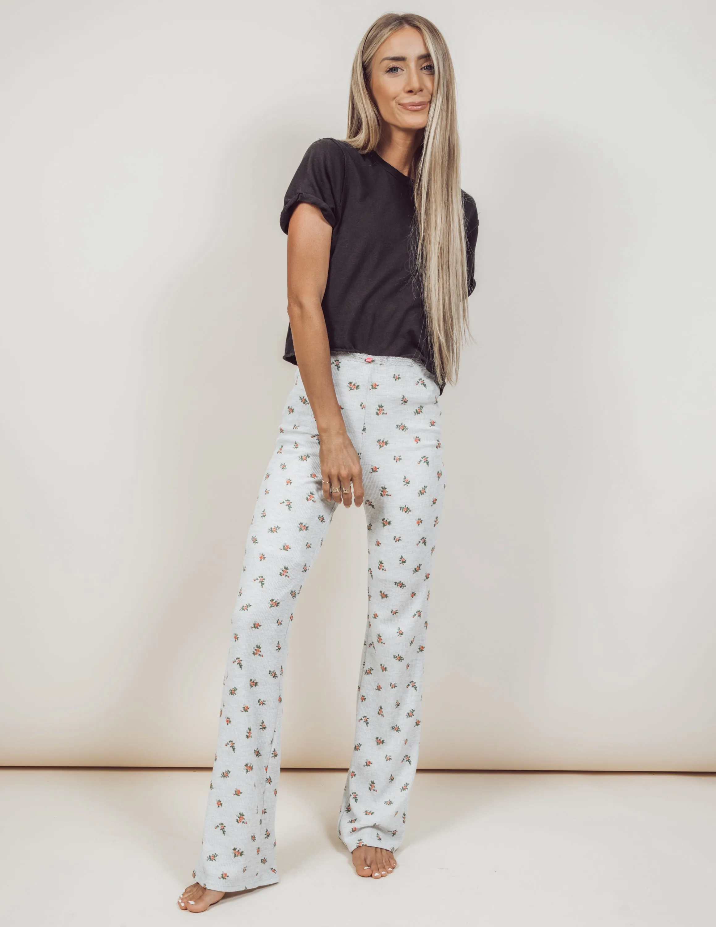 Rosie Floral Lounge Pants sold by Shop Stevie product image thumbnail 5