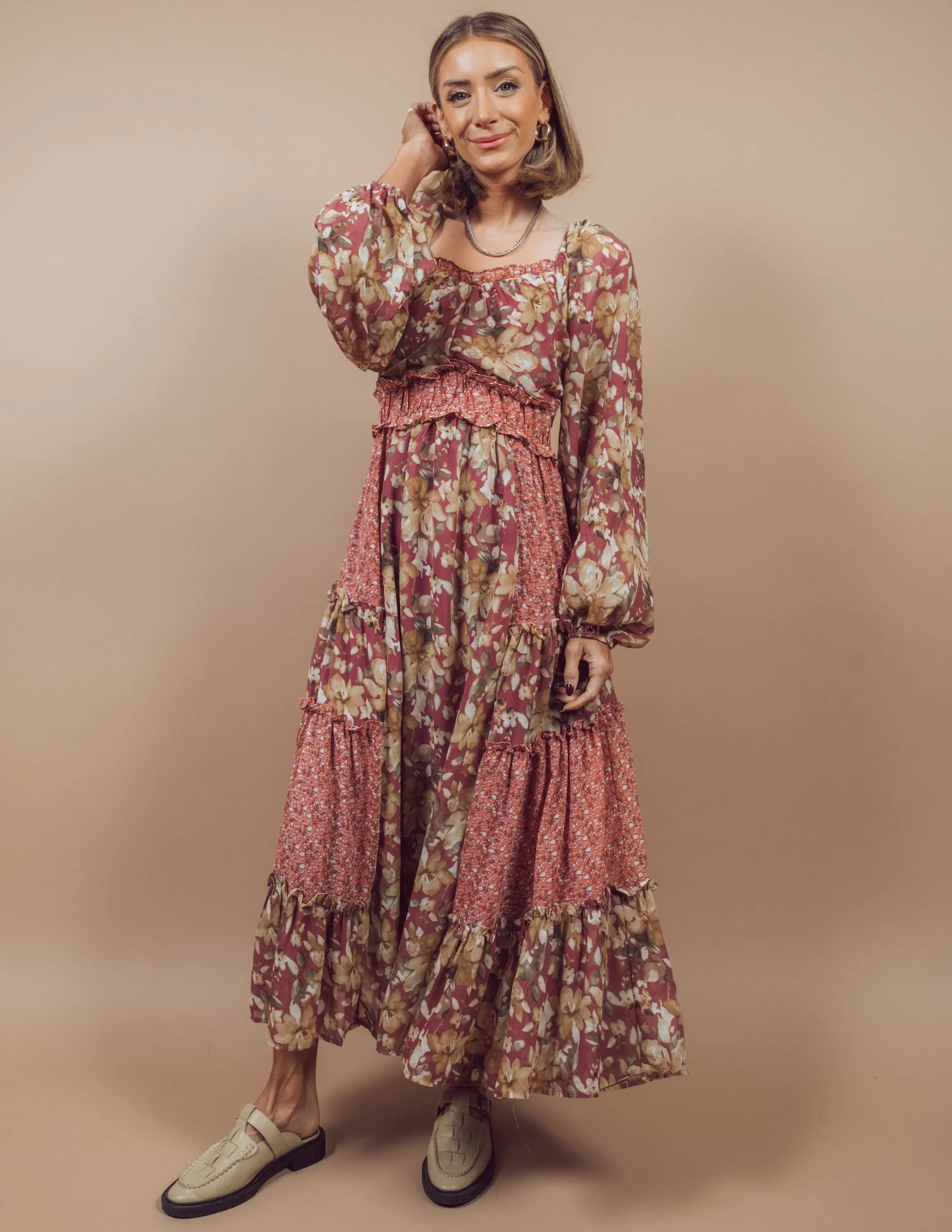 Amelia Printed Midi Dress sold by Shop Stevie product image thumbnail 5