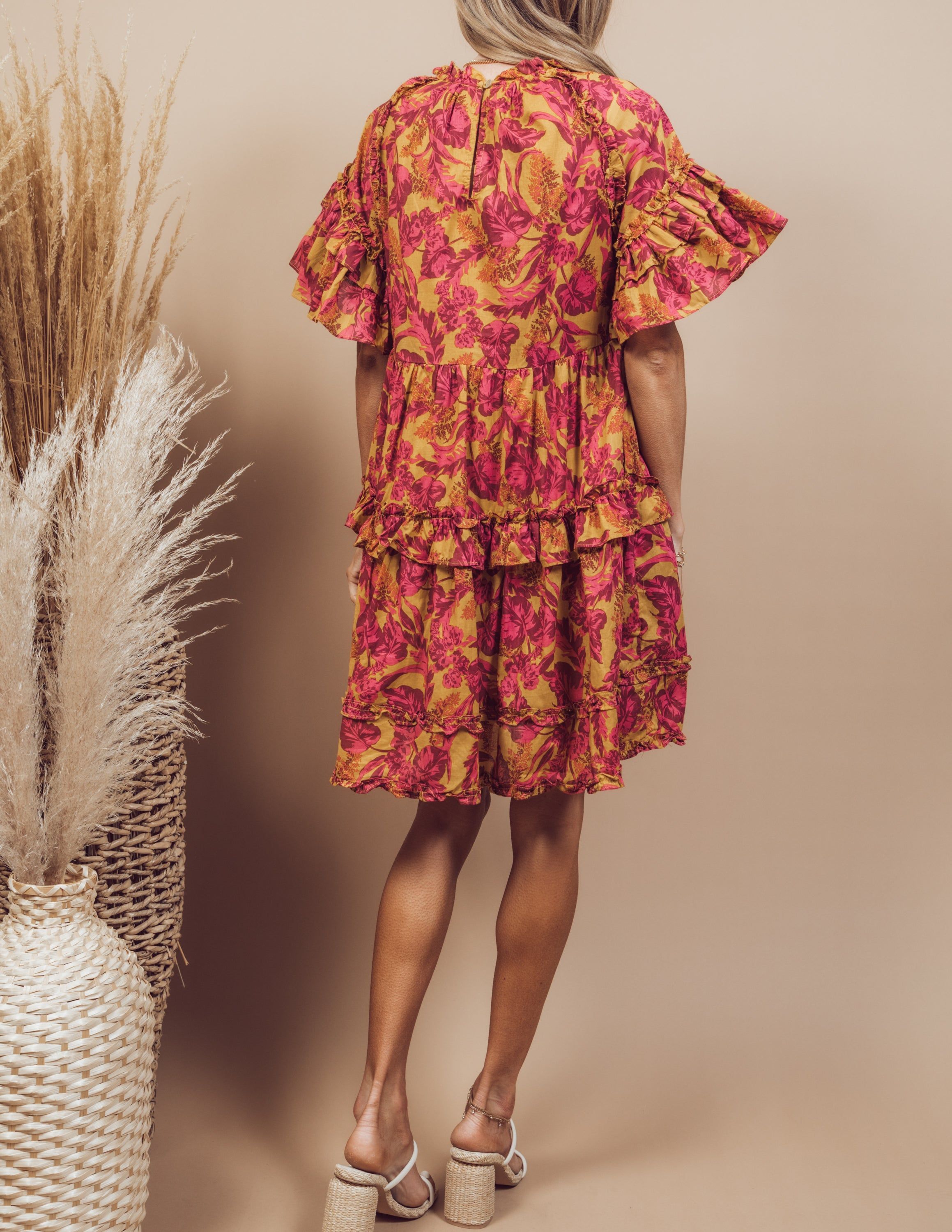 Tropical Sunset Floral Dress sold by Shop Stevie product image thumbnail 3