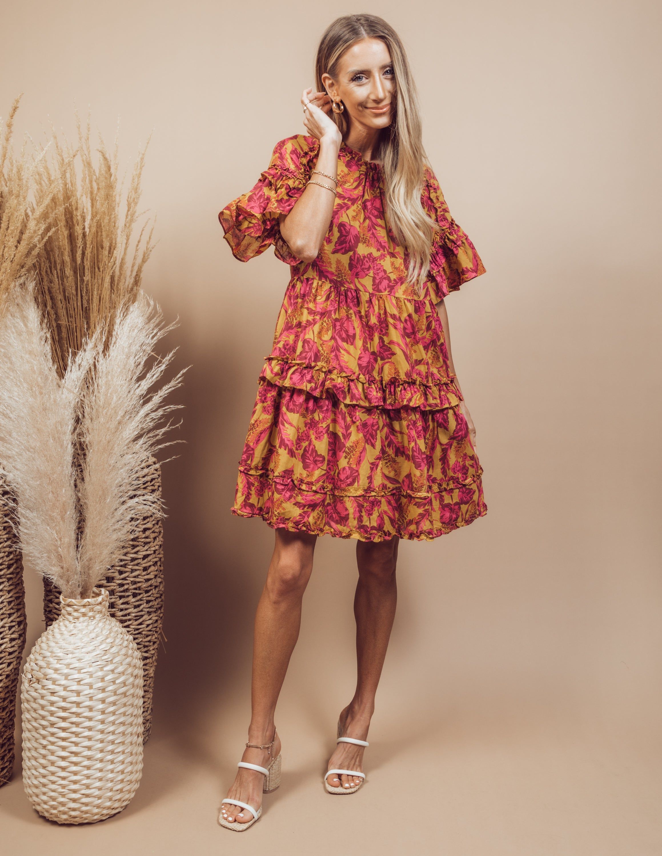 Tropical Sunset Floral Dress sold by Shop Stevie