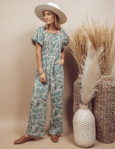 Tropical Printed Jumpsuit sold by Shop Stevie