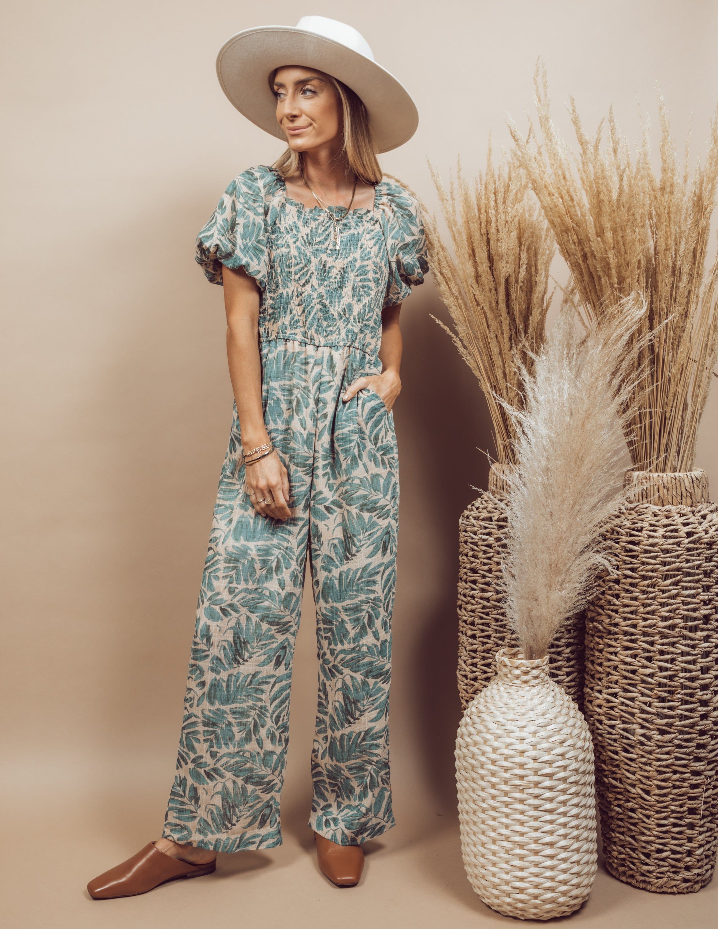 Tropical Printed Jumpsuit sold by Shop Stevie