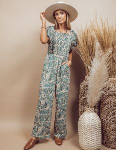 Tropical Printed Jumpsuit sold by Shop Stevie