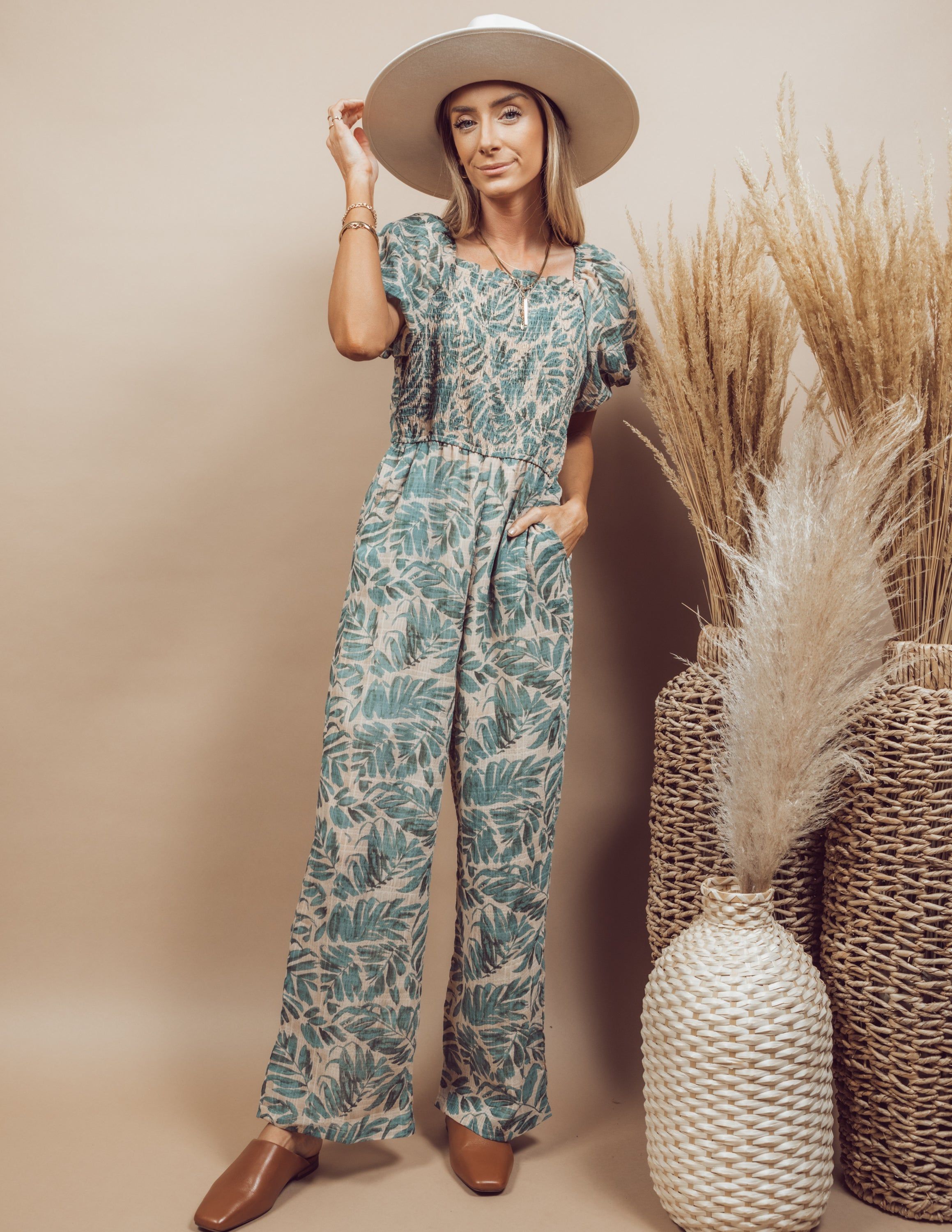 Tropical Printed Jumpsuit sold by Shop Stevie product image thumbnail 5