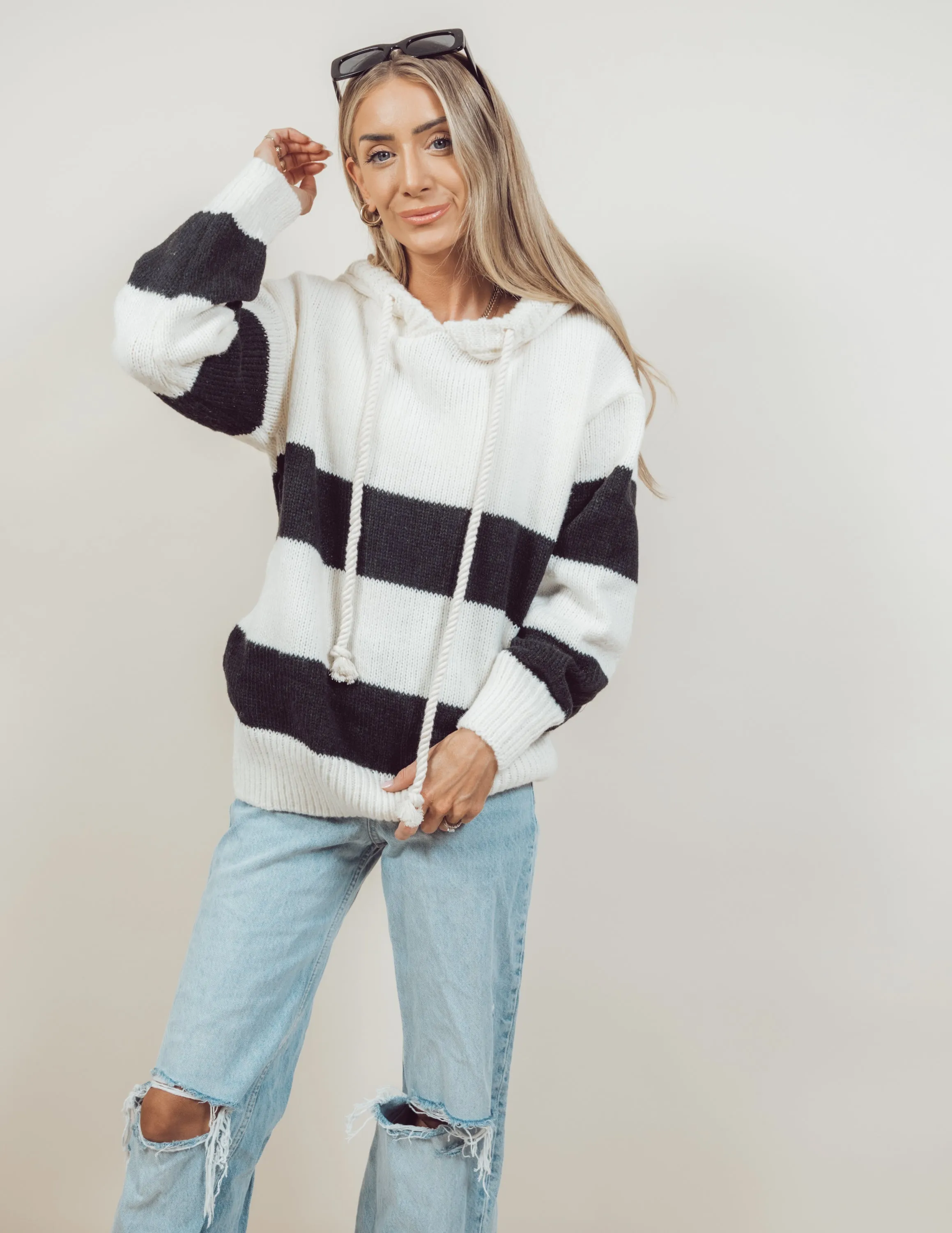 Anya Striped Hoodie sold by Shop Stevie product image thumbnail 3